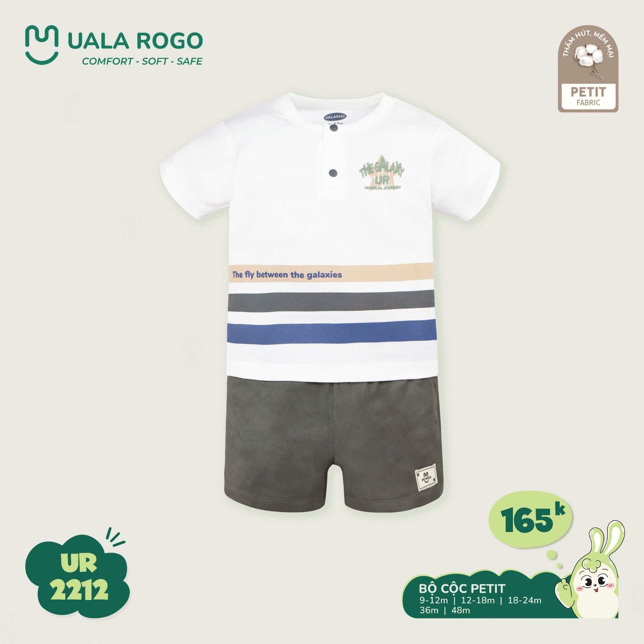 Bộ Cộc Tay Petit Cho Bé UR 2212