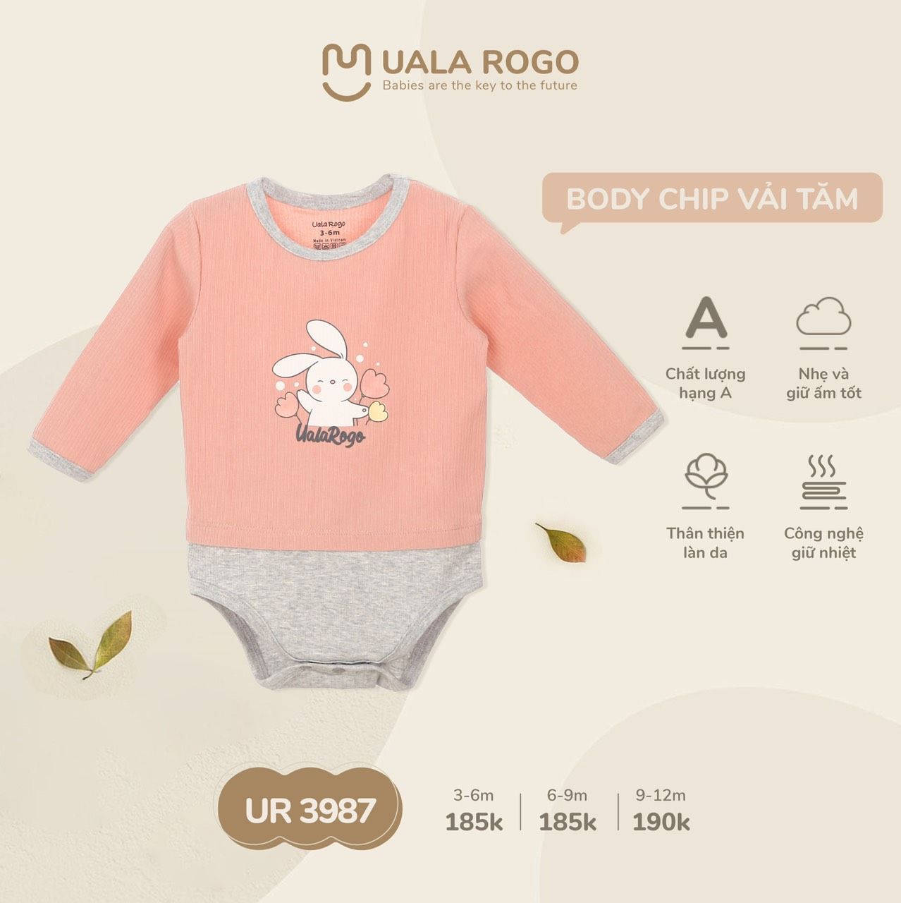  Body chip dài tay vải tăm UR 3987 