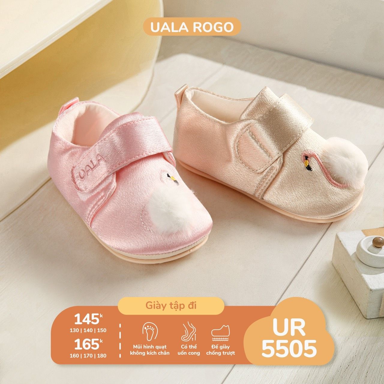 Giày tập đi cho bé gái thiên nga UR 5505
