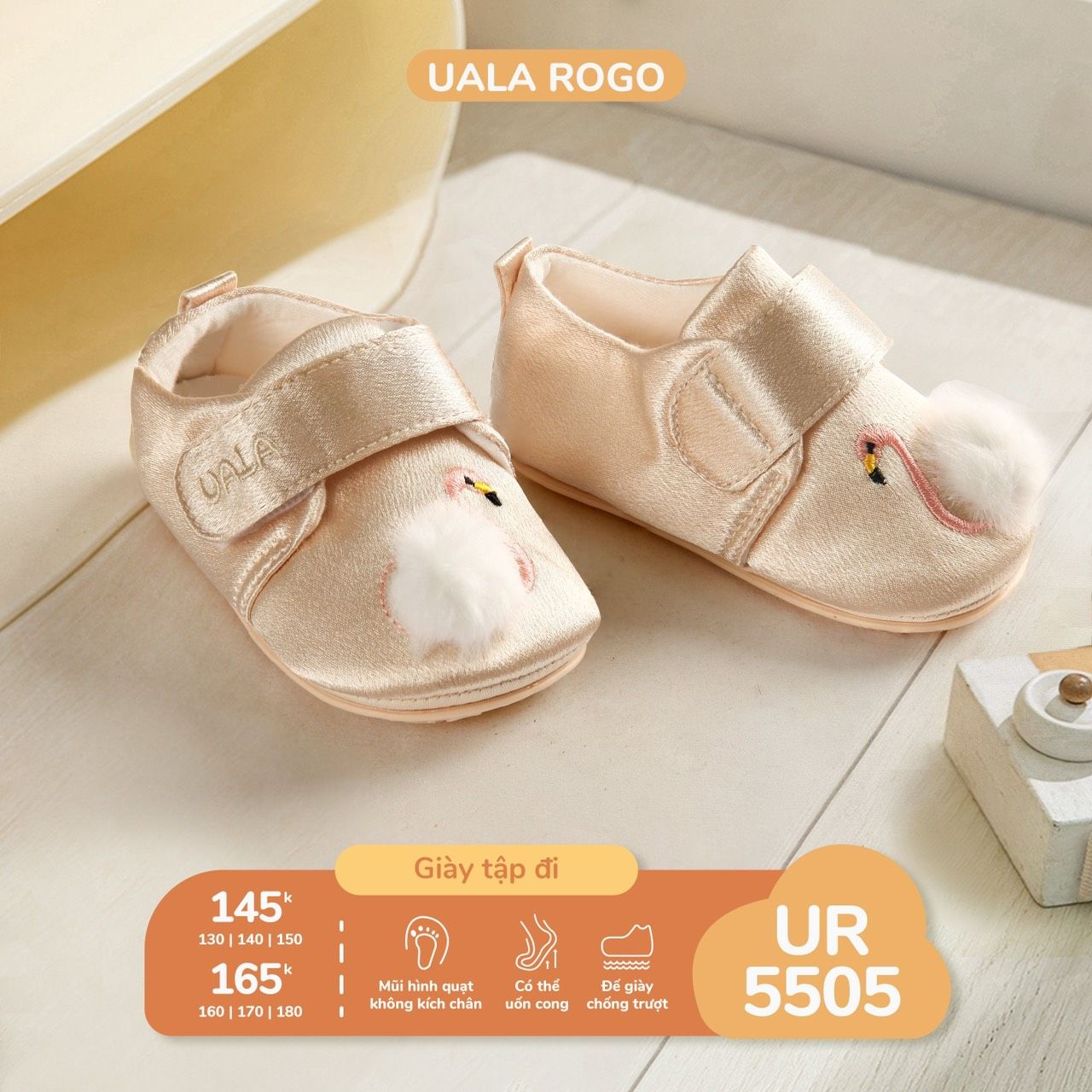 Giày tập đi cho bé gái thiên nga UR 5505