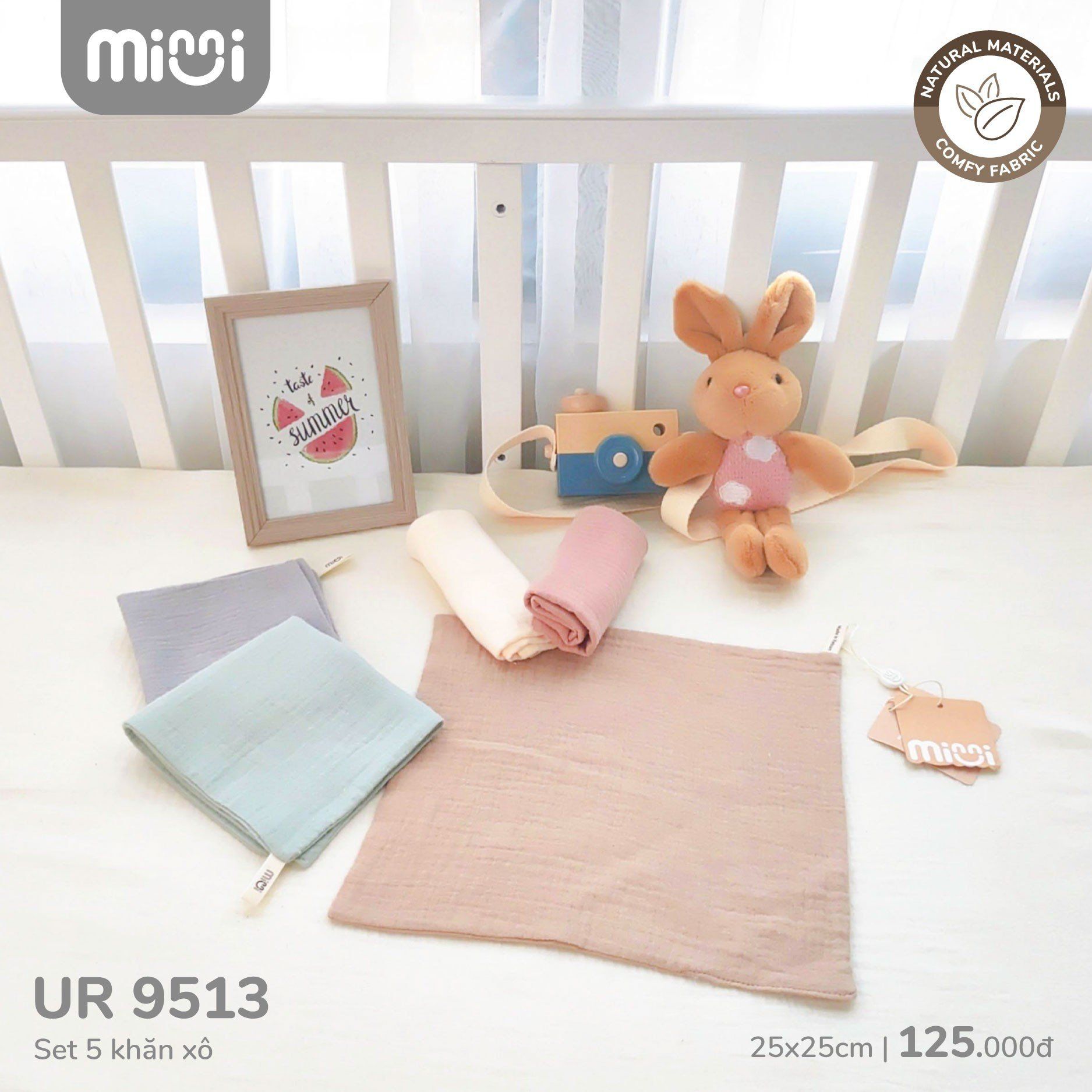 Set 5 khăn xô muslin UR 9513