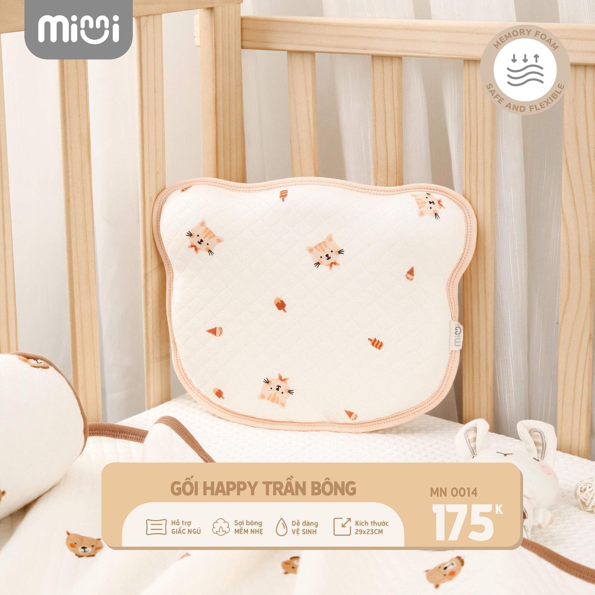 Gối HAPPY Trần Bông MN 0014