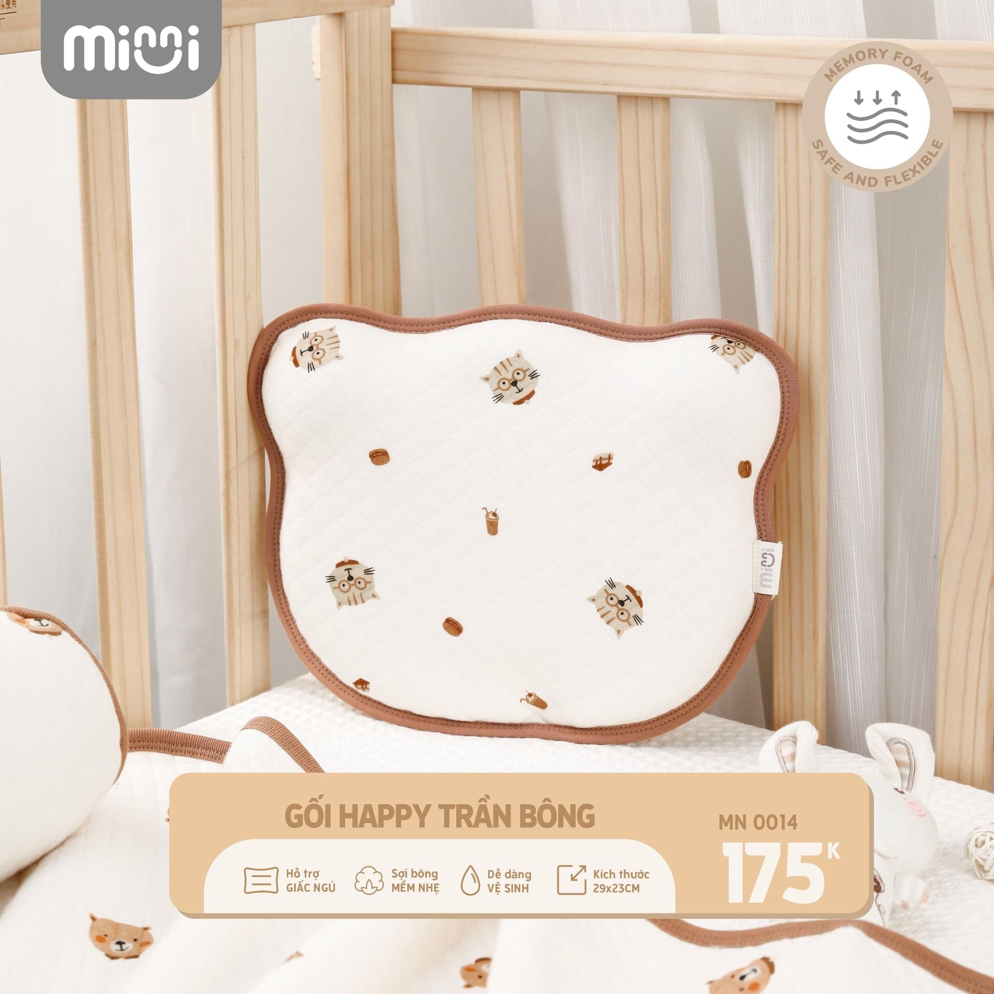 Gối HAPPY Trần Bông MN 0014