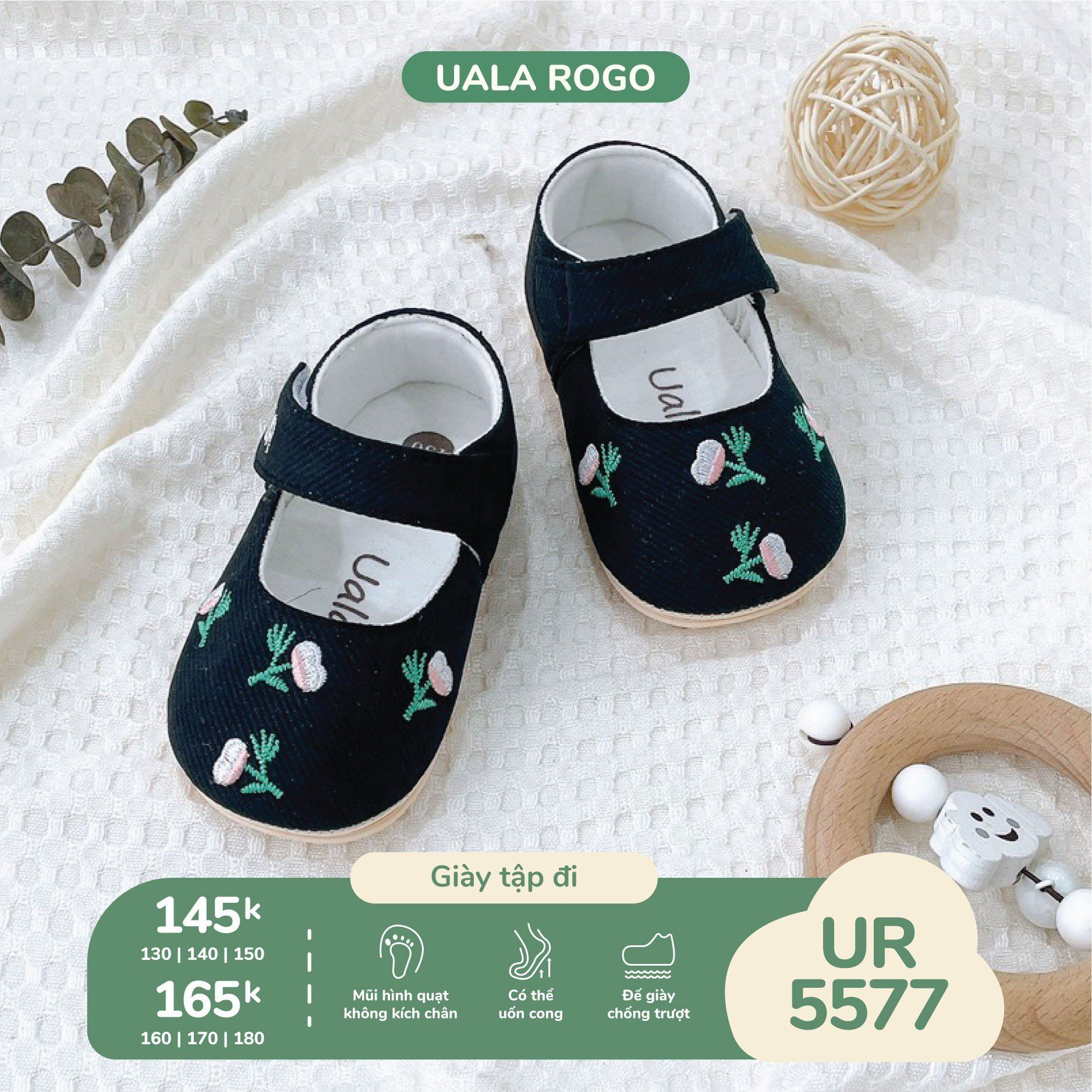 Giày Tập Đi Thêu Hoa UR 5577
