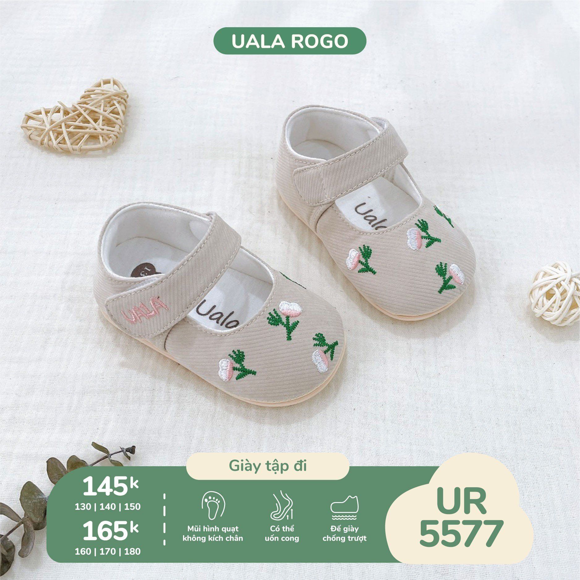 Giày Tập Đi Thêu Hoa UR 5577