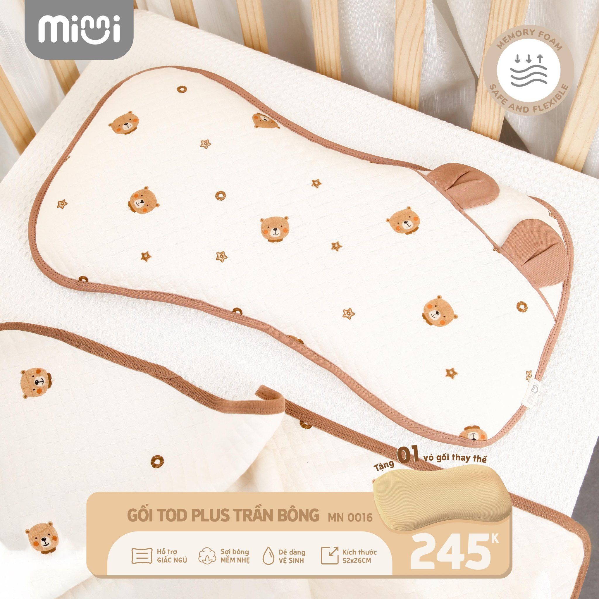 Gối TOD PLUS Trần Bông MN 0016