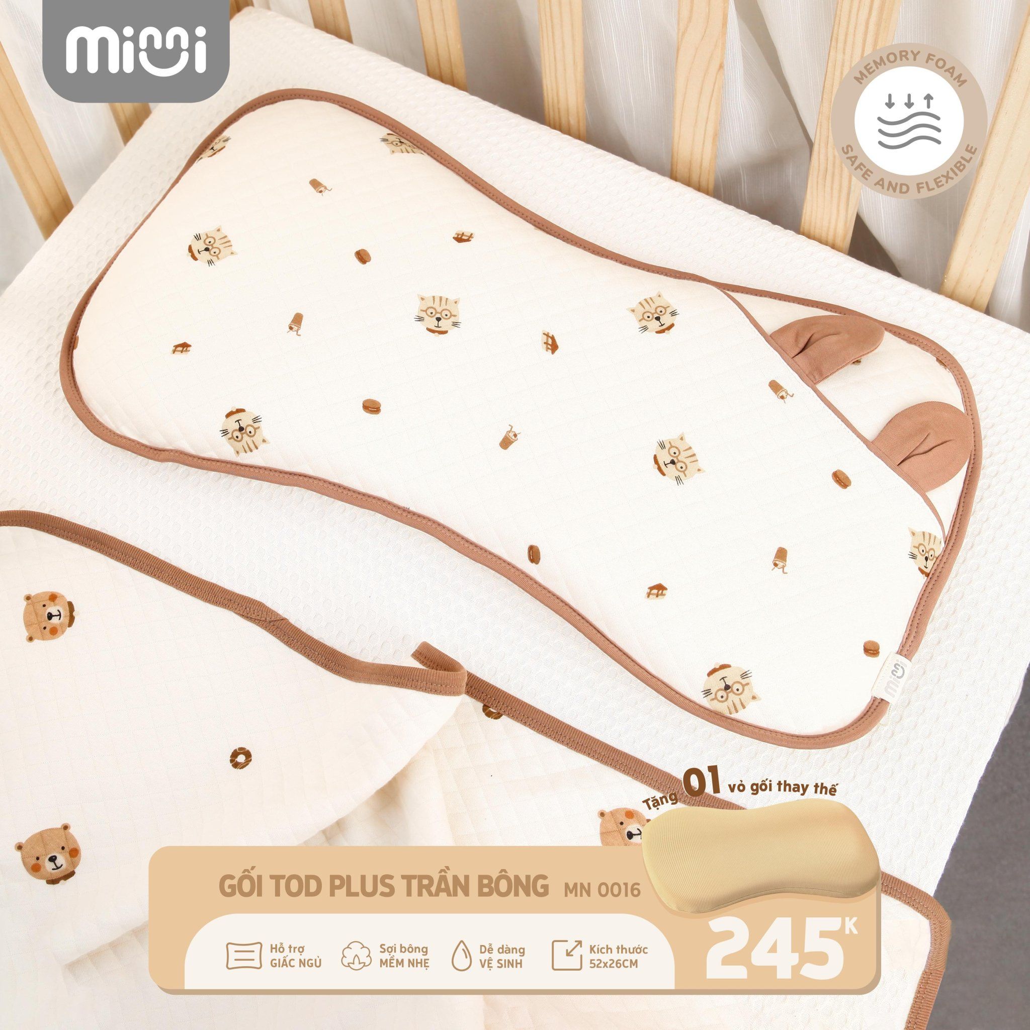 Gối TOD PLUS Trần Bông MN 0016