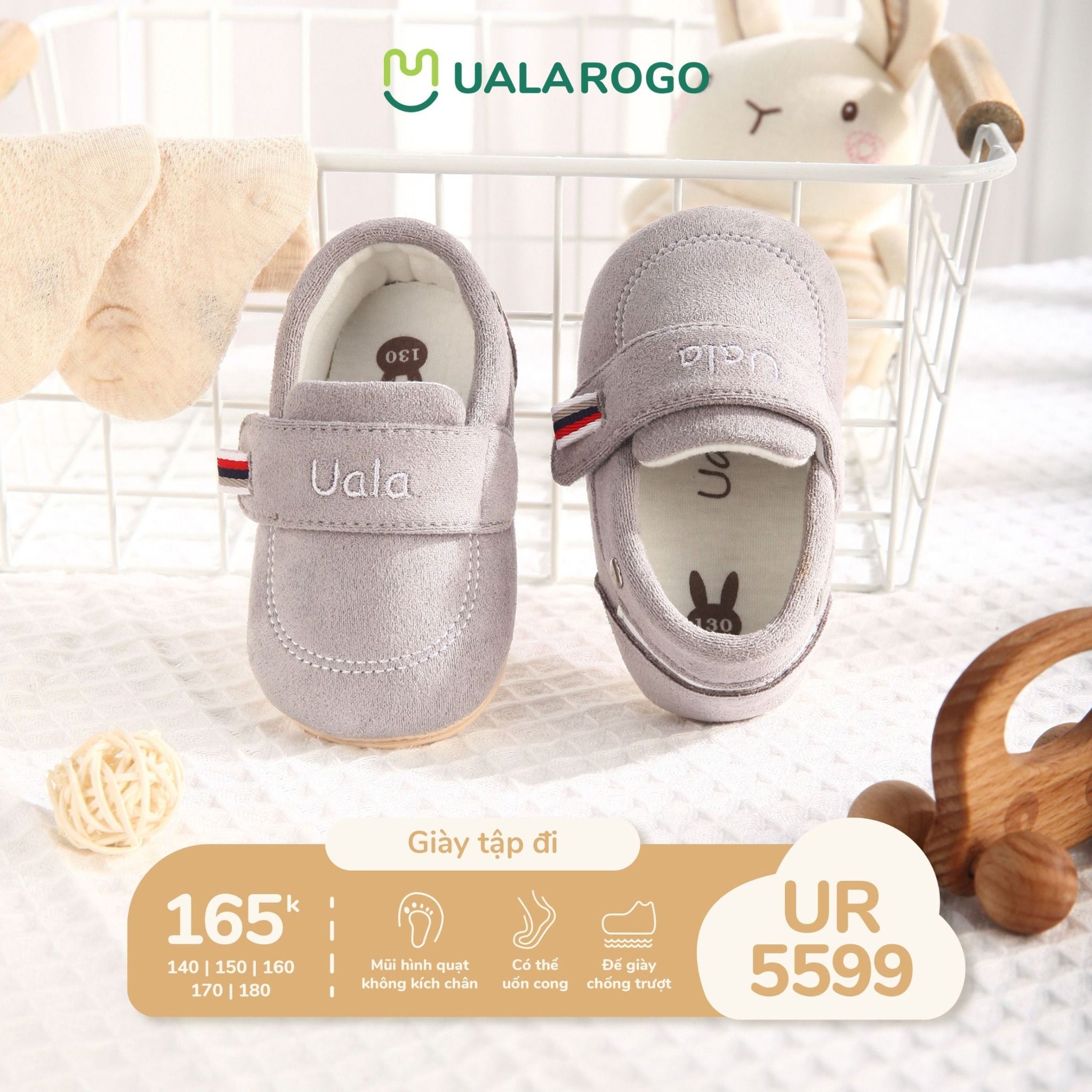Giày Tập Đi Nỉ Nhung UR 5599