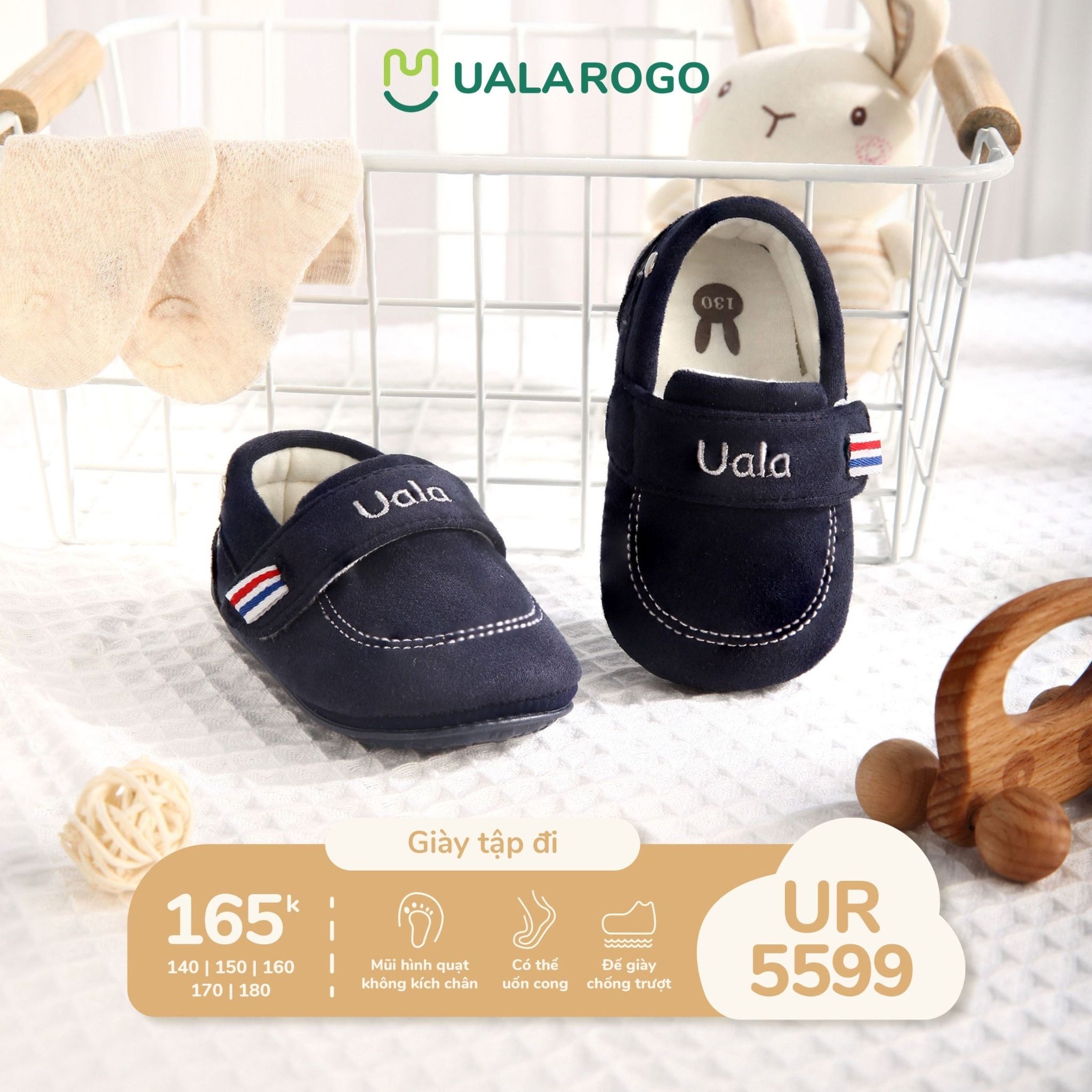Giày Tập Đi Nỉ Nhung UR 5599