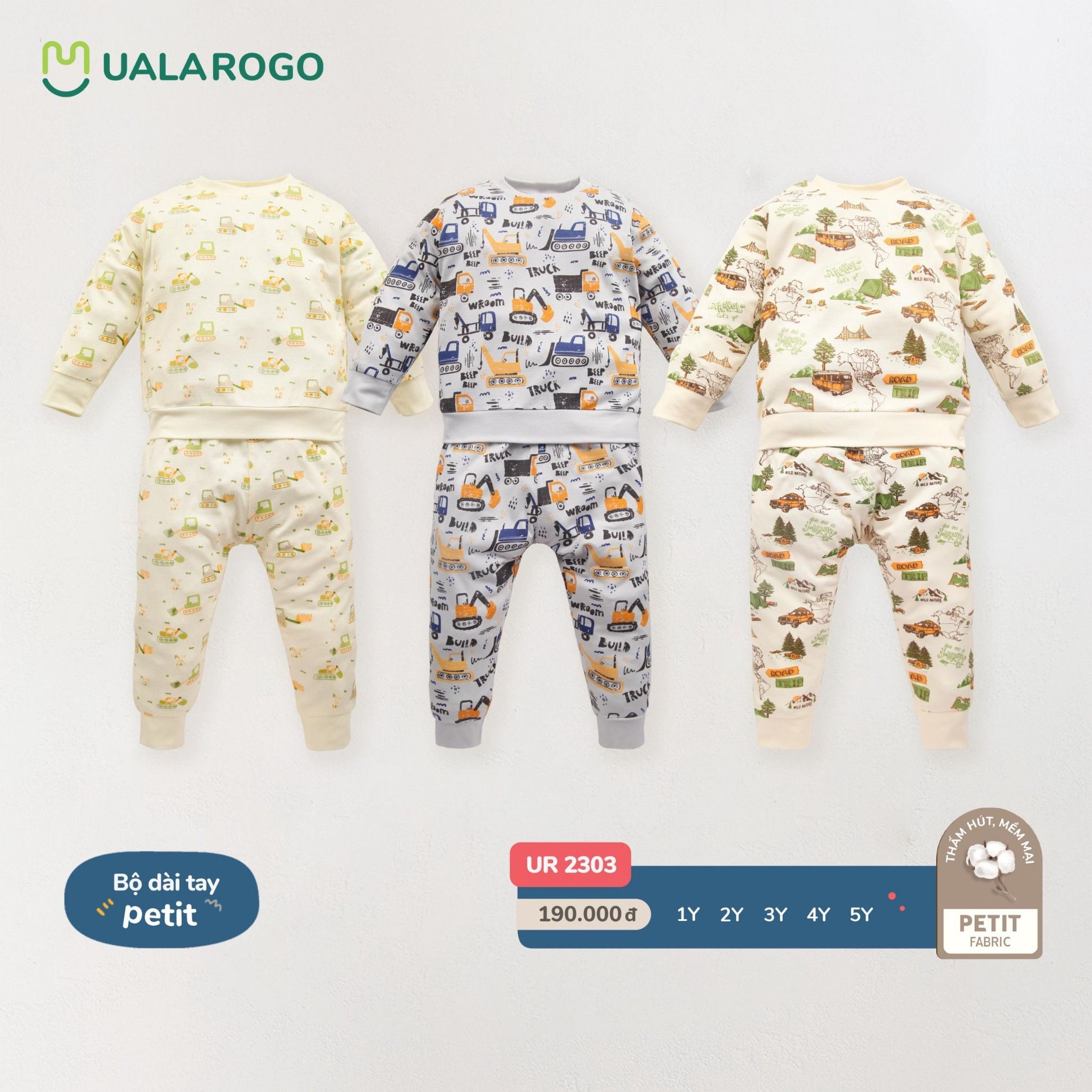 Bộ Dài Tay Ô Tô Ba Màu UR 2303