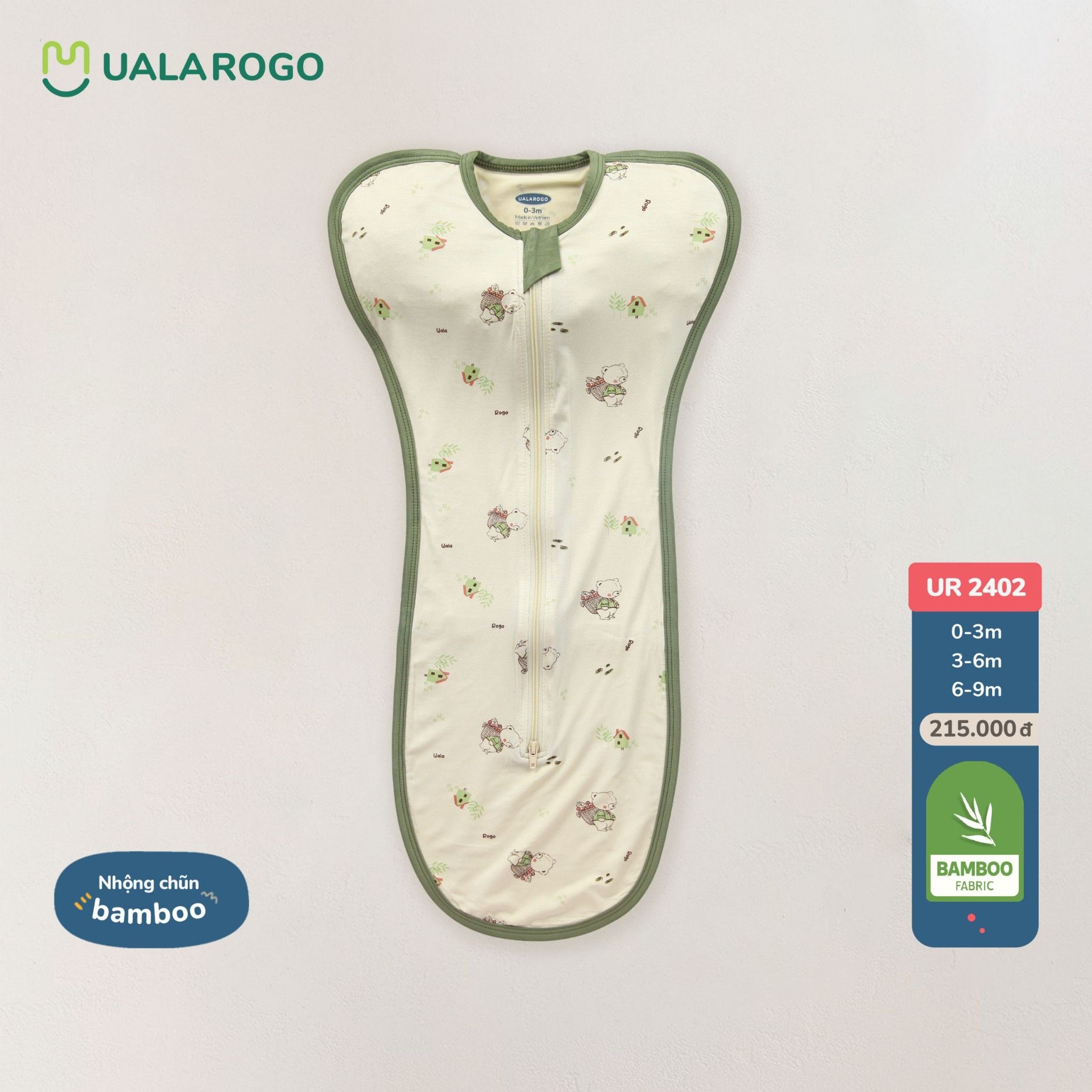 Nhộng Chũn Bamboo In Hình Động Vật UR 2402