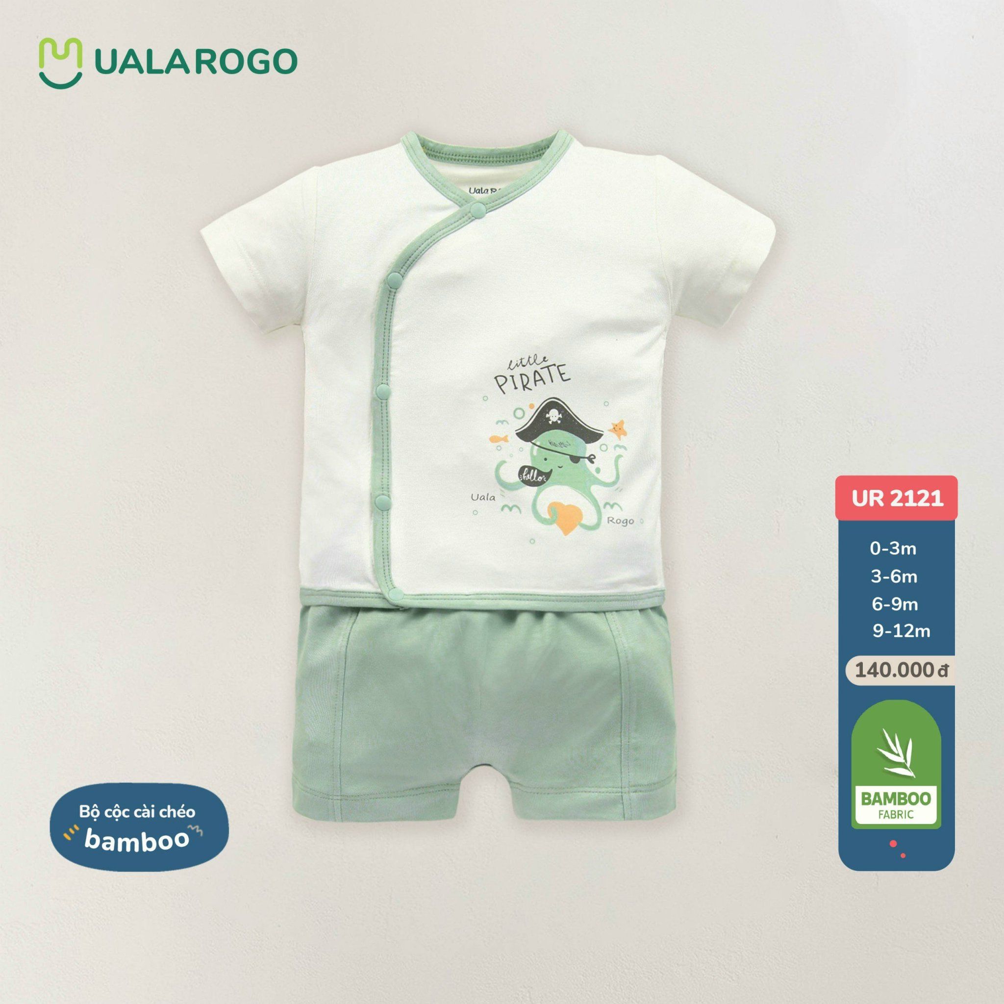 Bộ Cộc Tay Cài Chéo Bamboo UR 2121