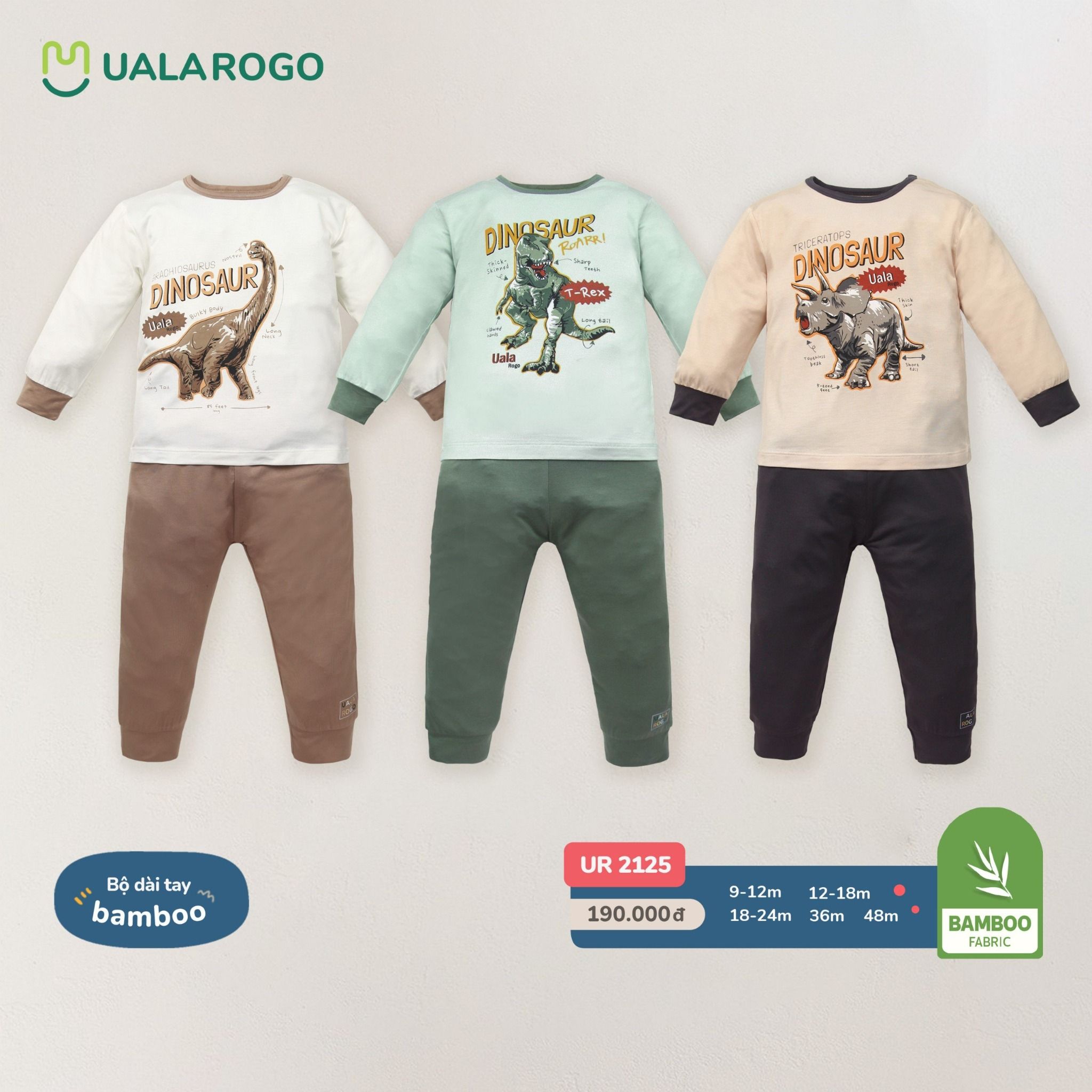 Bộ Dài Tay Dinosaur Bamboo UR 2125