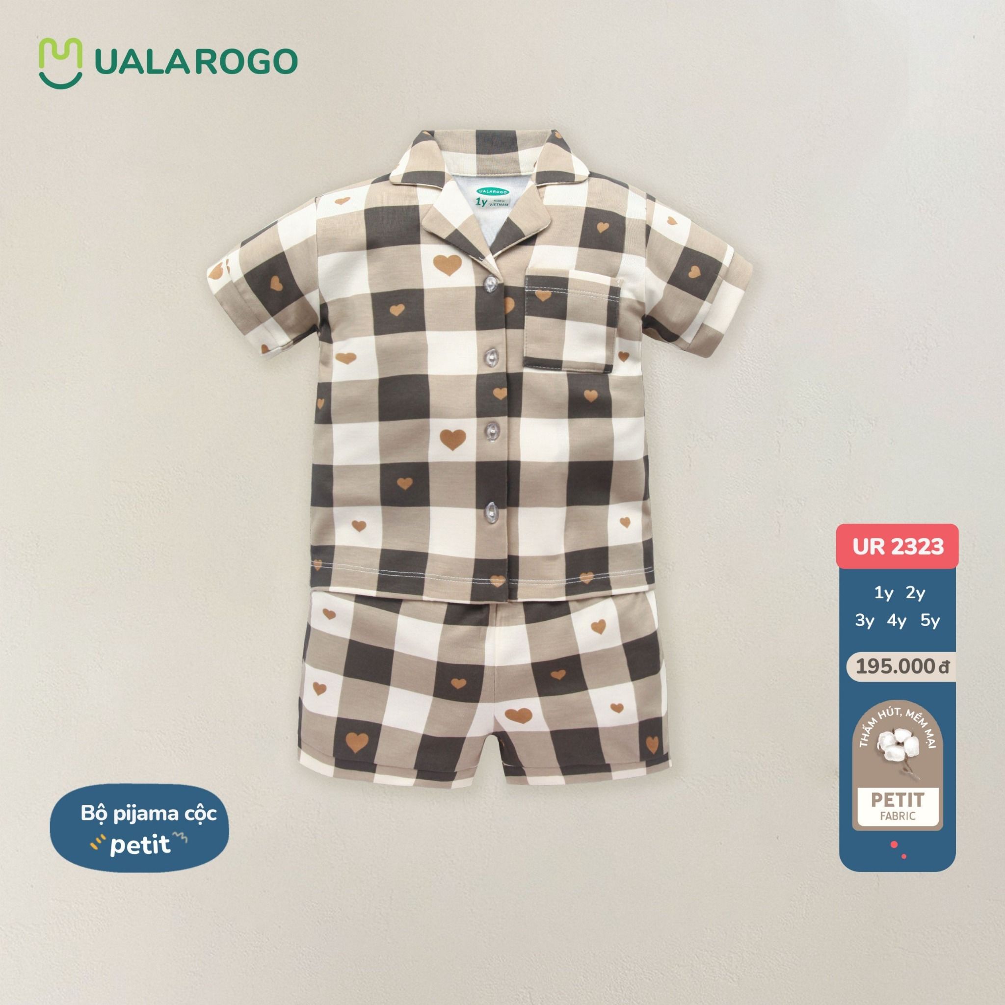 Bộ Pijama Cộc Họa Tiết Dễ Thương UR 2323