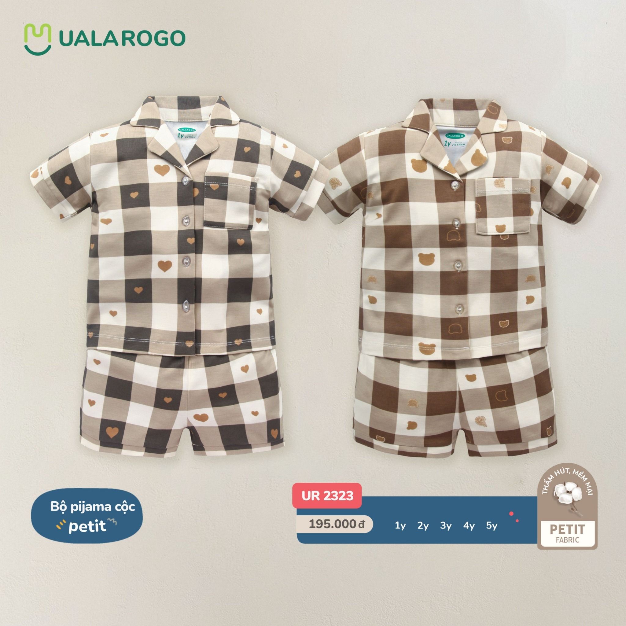 Bộ Pijama Cộc Họa Tiết Dễ Thương UR 2323
