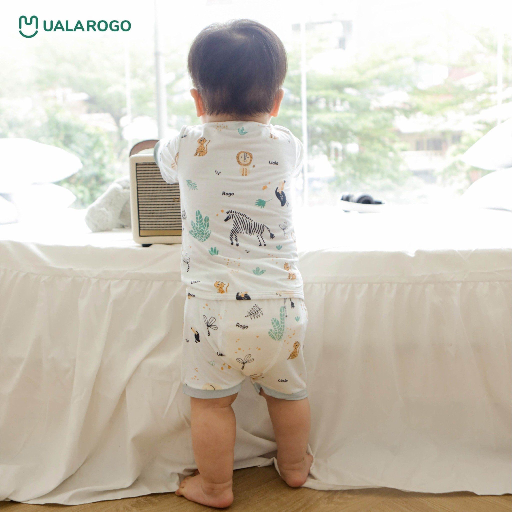 Bộ Cộc Tay Cài Chéo Gấu Ba Màu UR 2137