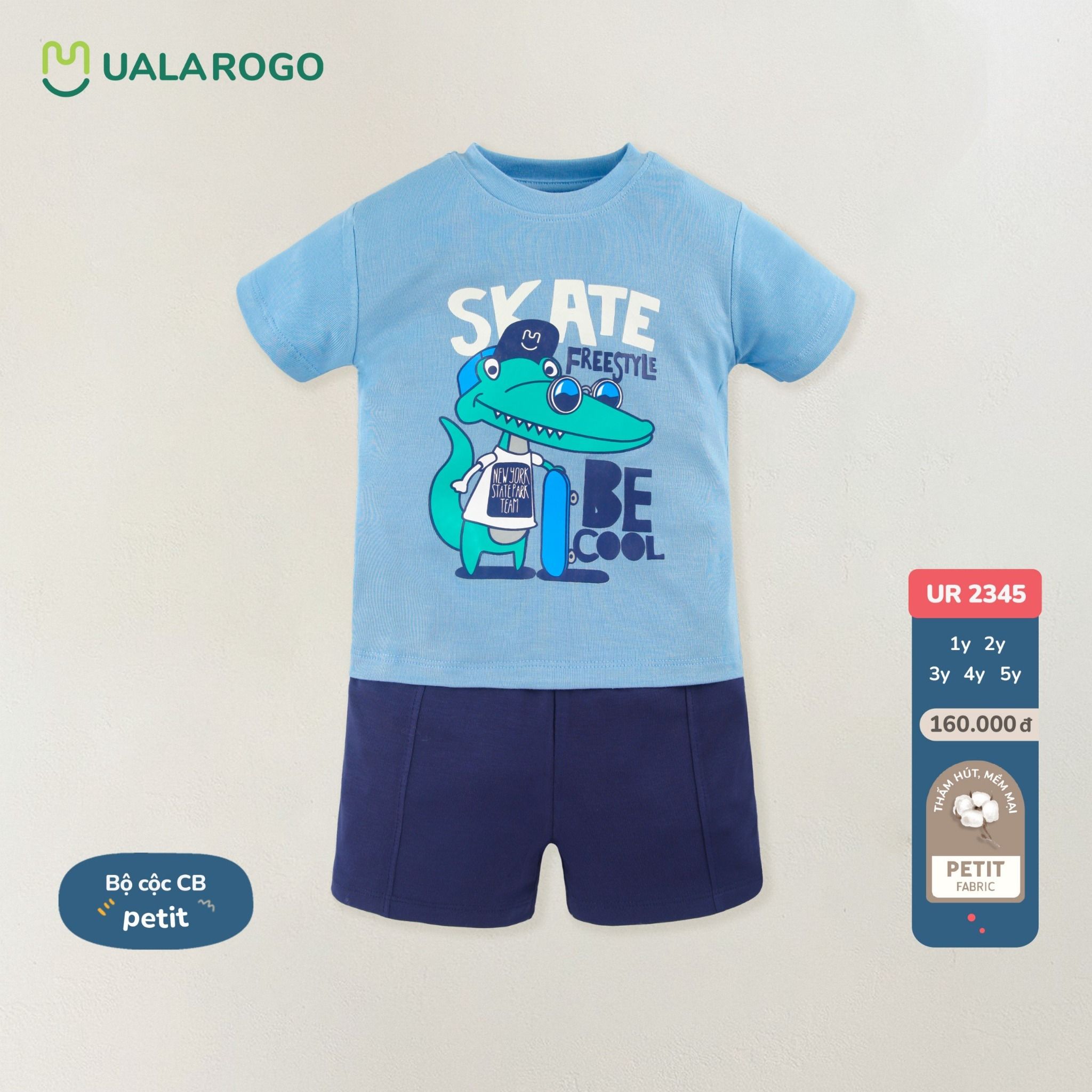 Bộ Cộc Tay Khủng Long Đáng Yêu UR 2345
