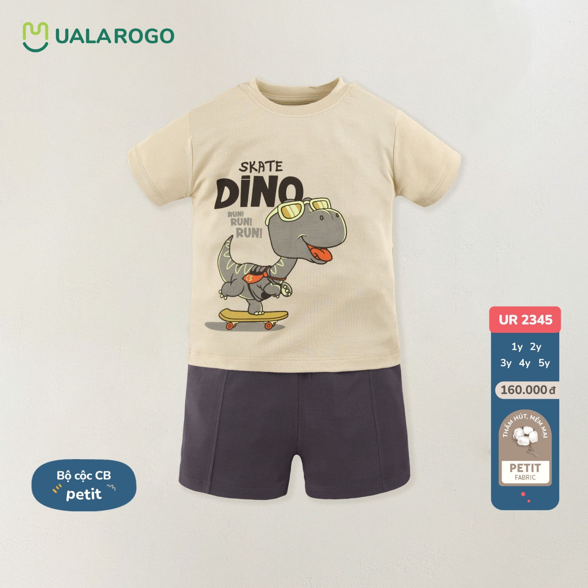 Bộ Cộc Tay Khủng Long Đáng Yêu UR 2345