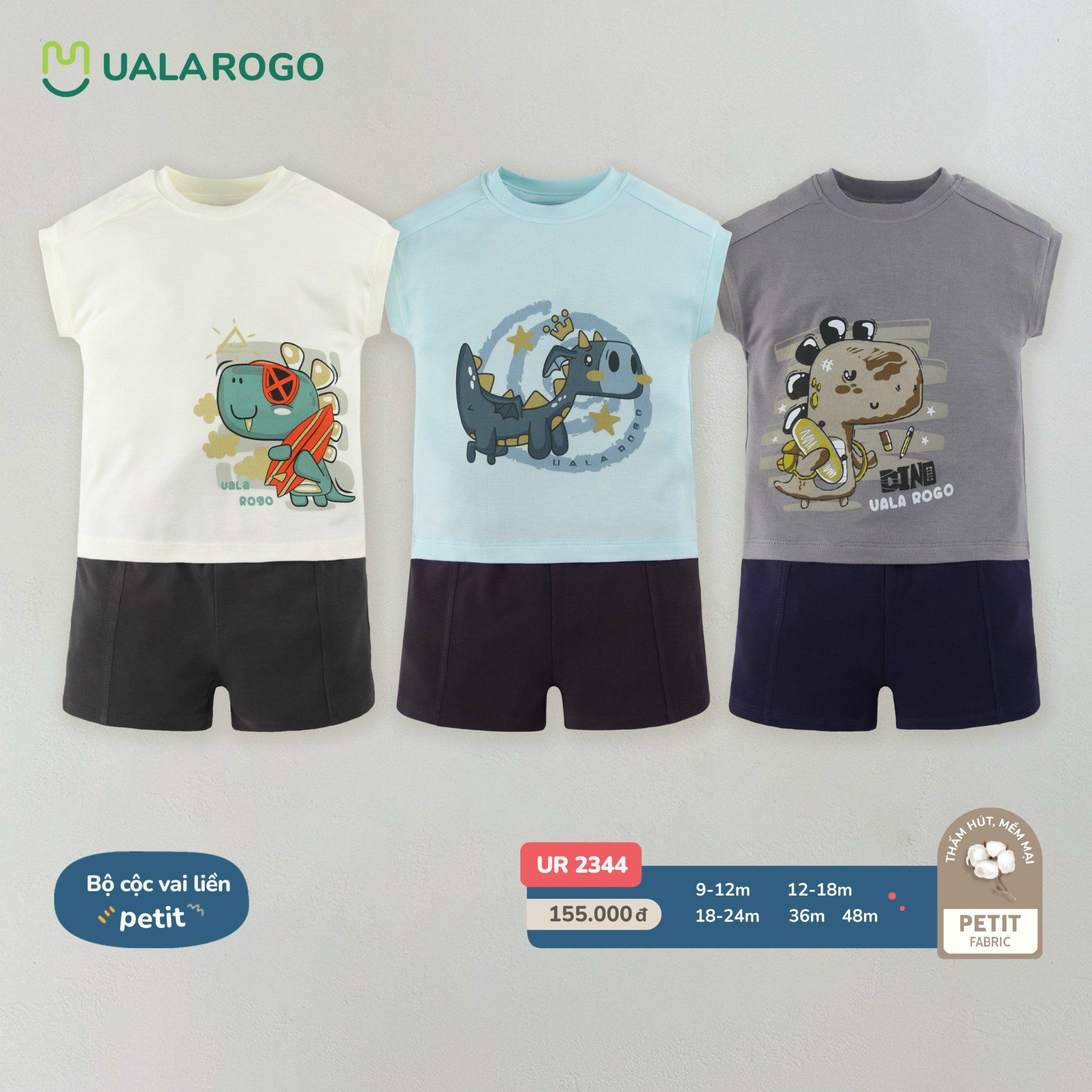 Bộ Quần Áo Khủng Long Petit UR 2344