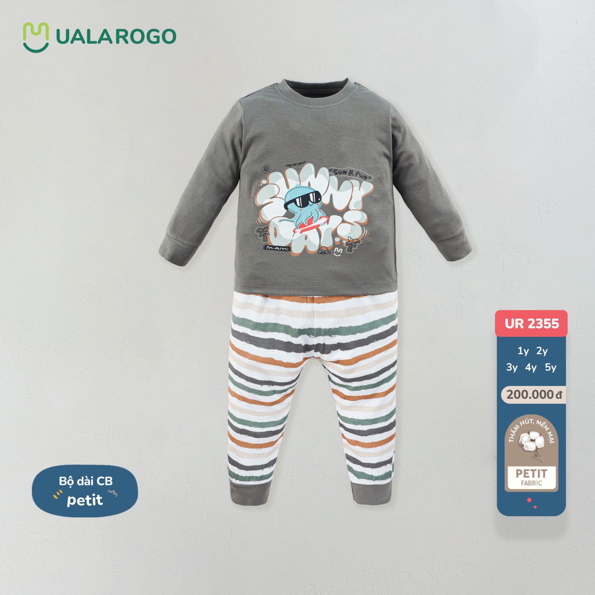 Bộ Dài Tay Cho Bé Petit UR 2355