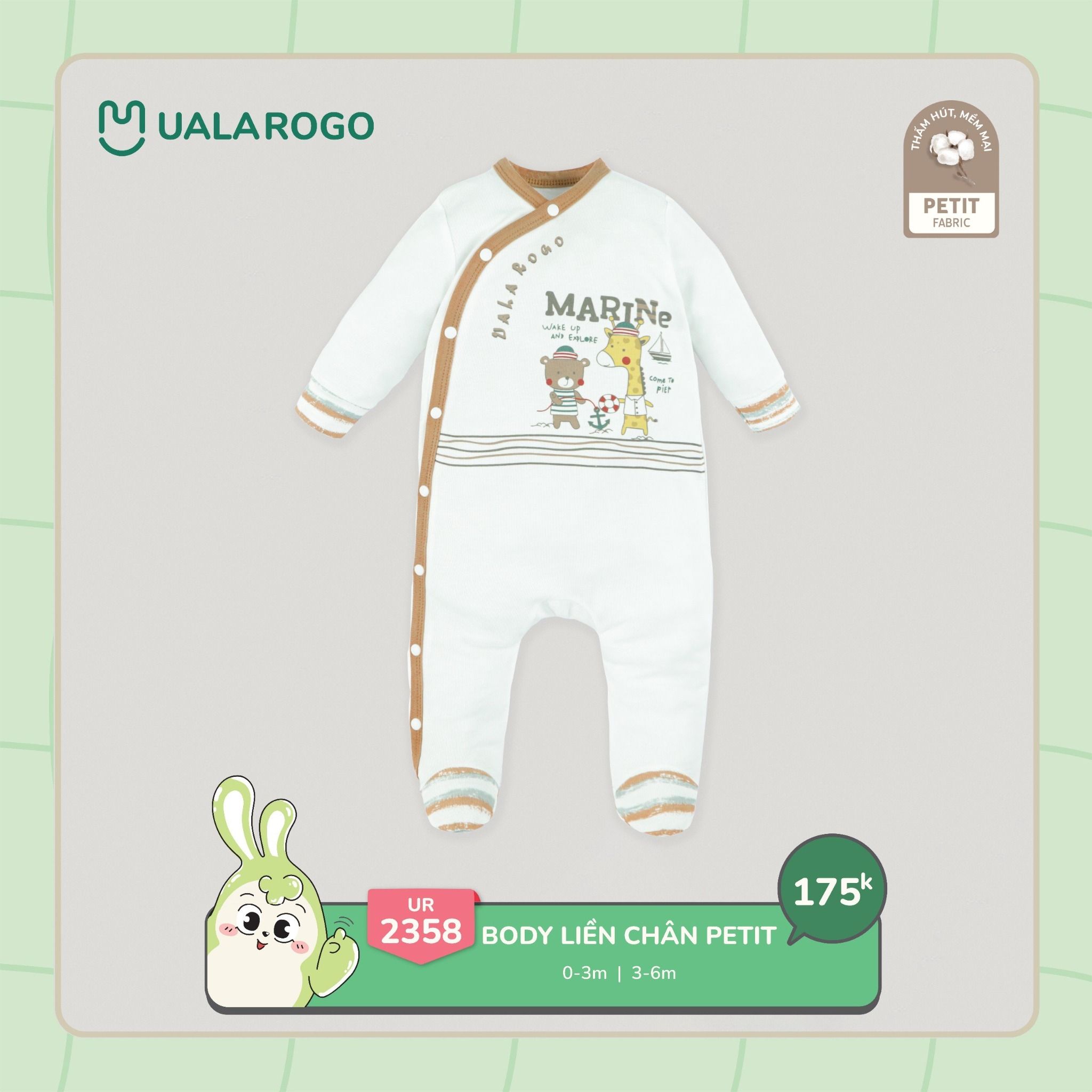 Body Liền Chân Cho Bé Petit UR 2358