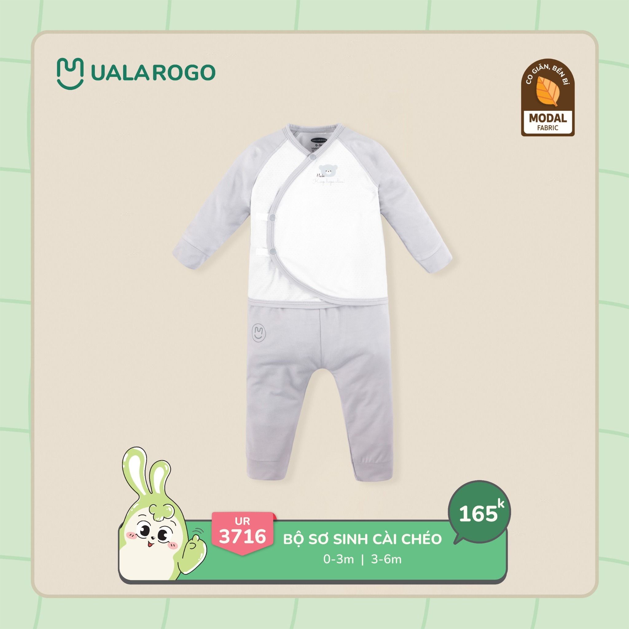 Bộ Sơ Sinh Cài Chéo UR 3716