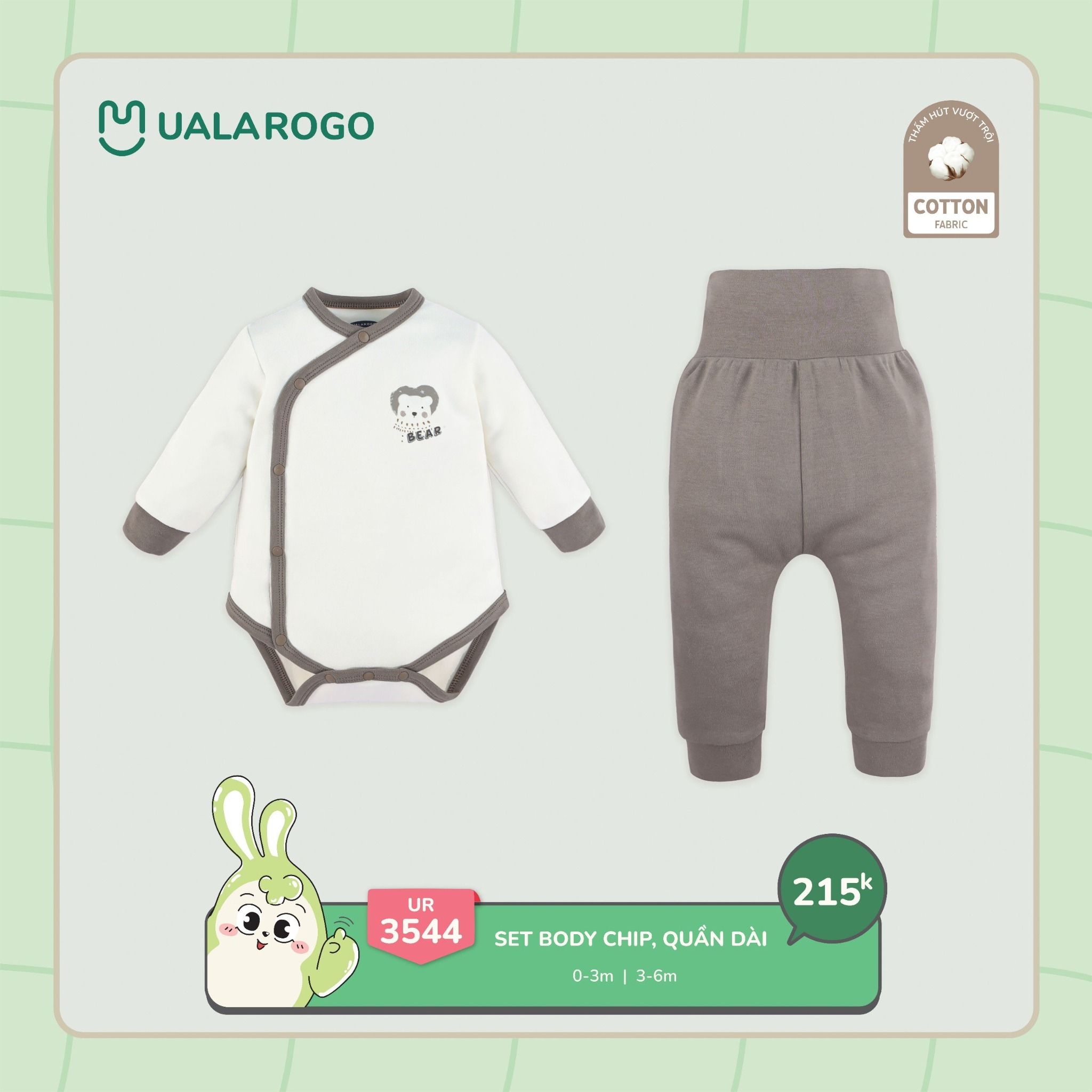 Bộ Sơ sinh Cài Chéo UR 3544