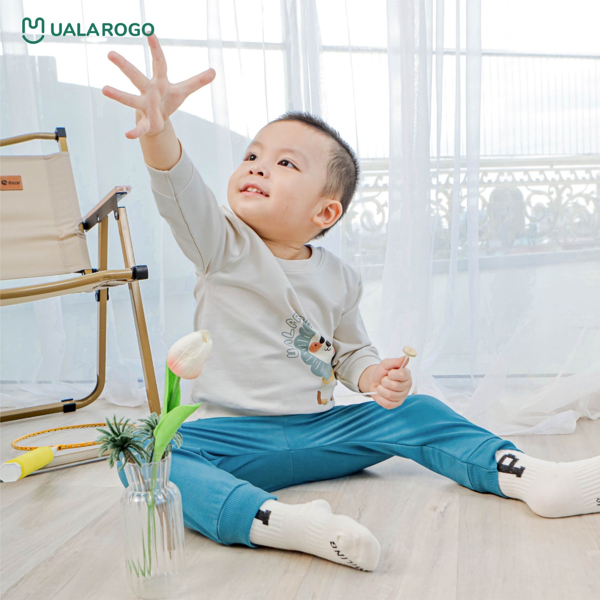 Bộ Nỉ Dài Tay Cho Bé UR 3542