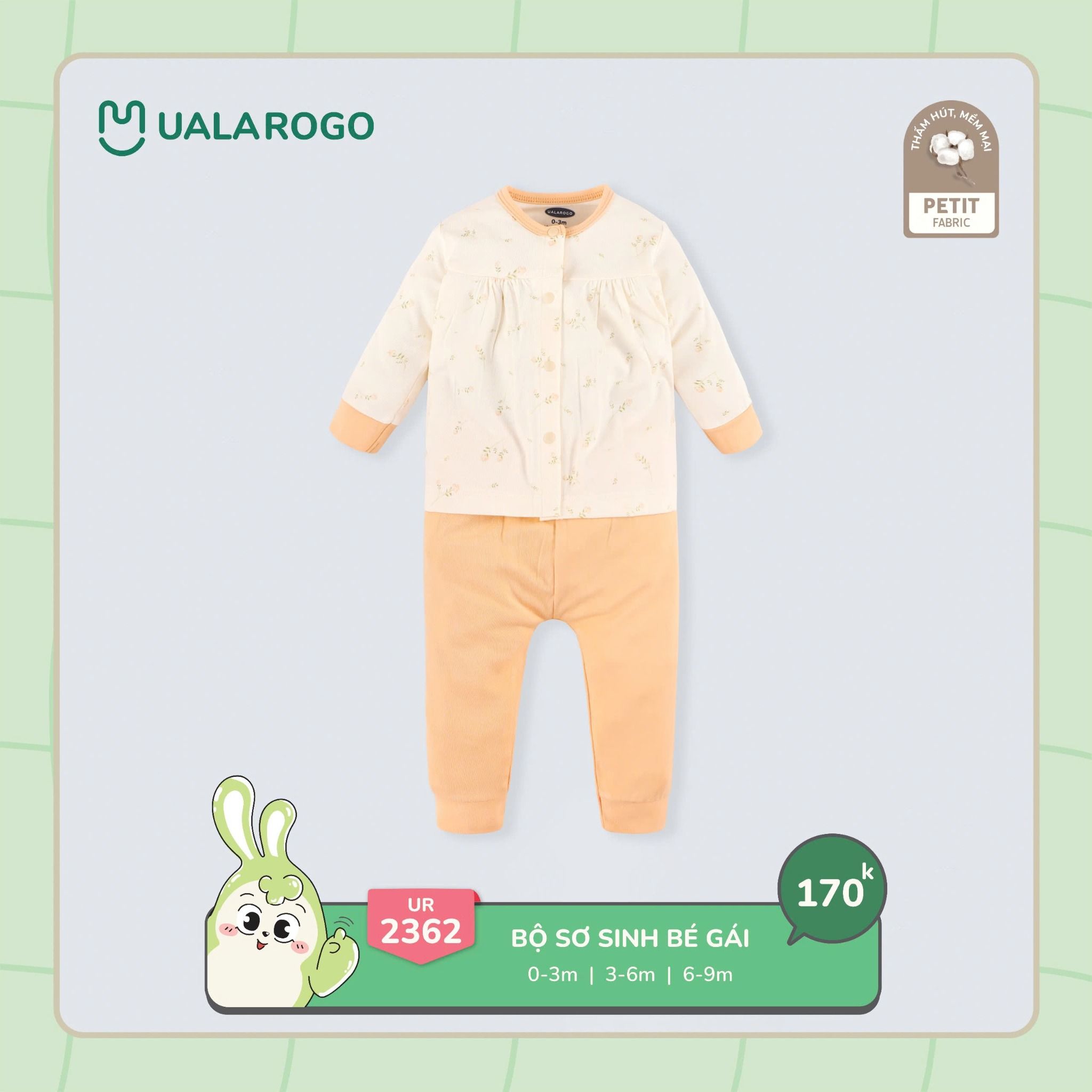 Bộ Sơ Sinh Cài Giữa UR 2362