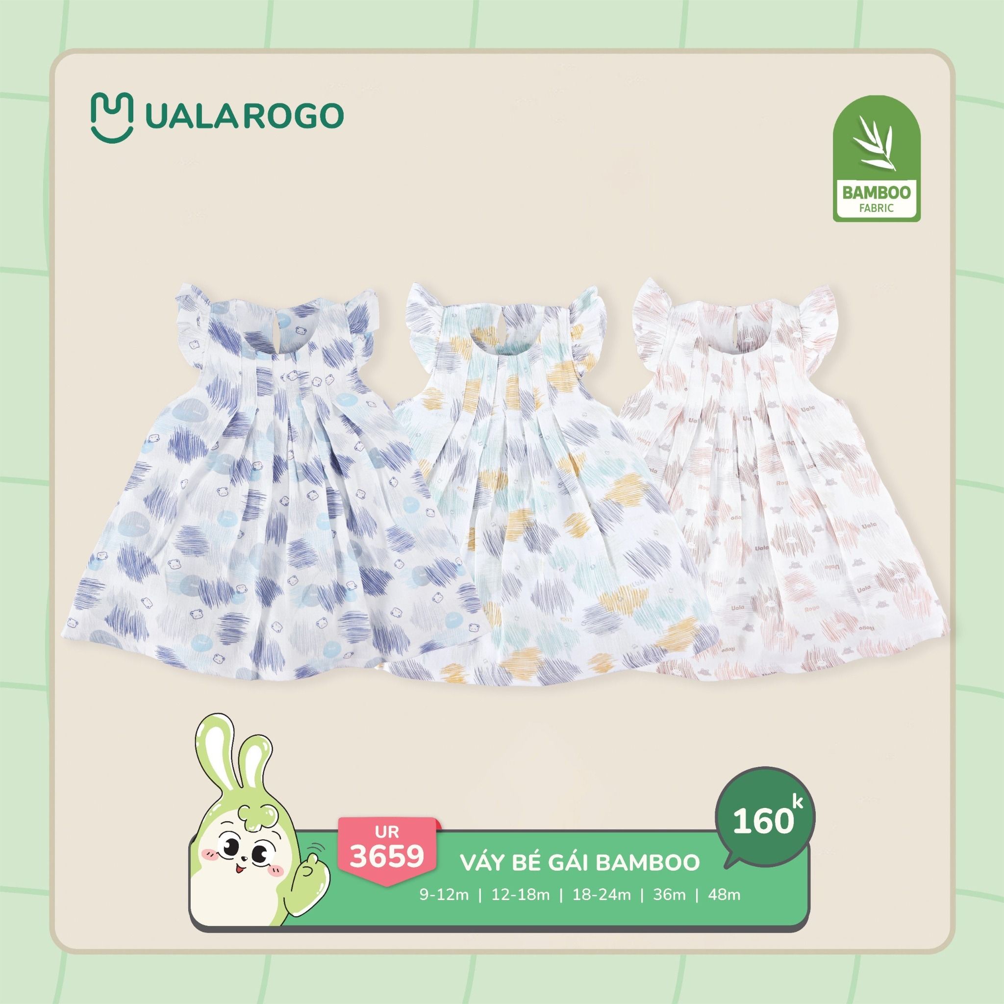 Váy Cho Bé Gái Bamboo UR 3659