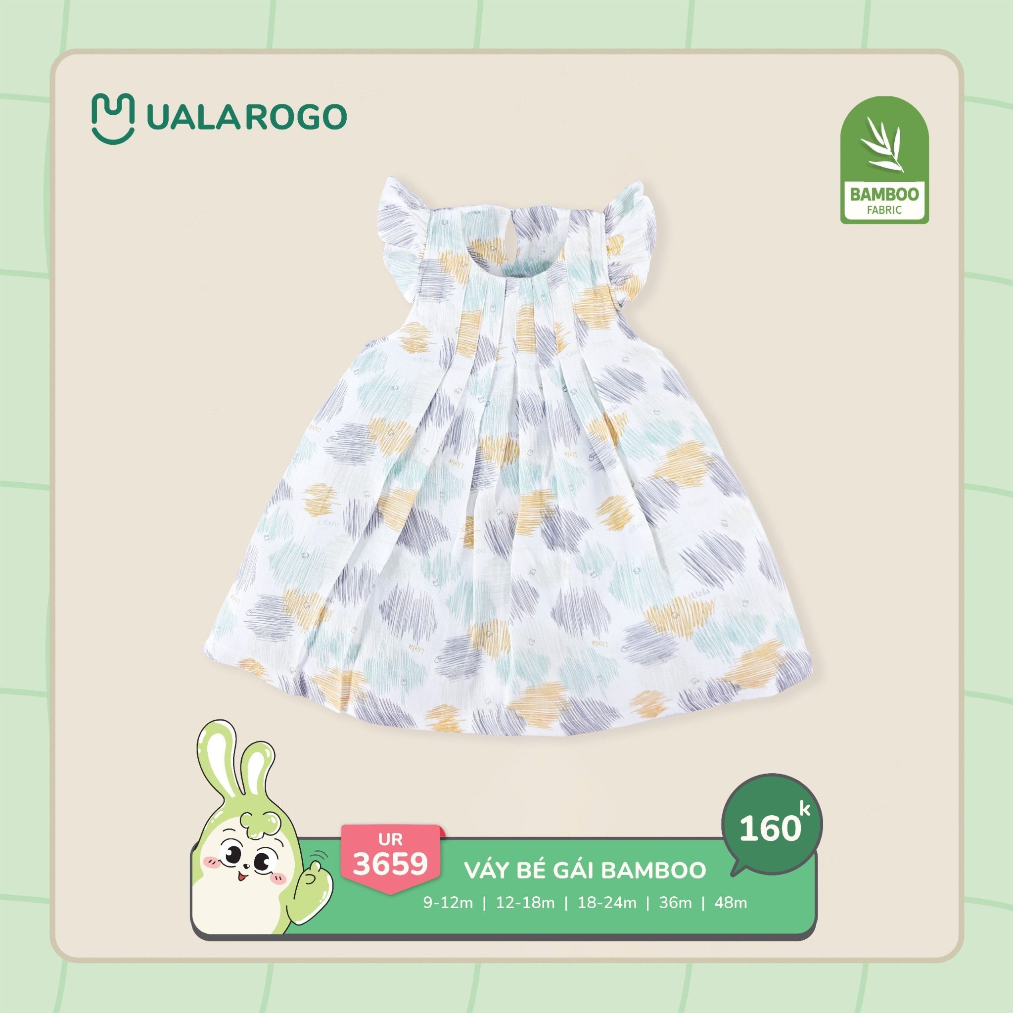 Váy Cho Bé Gái Bamboo UR 3659