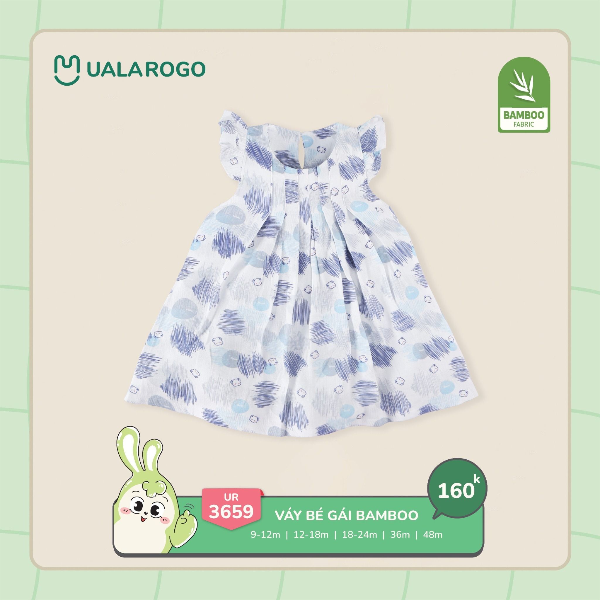 Váy Cho Bé Gái Bamboo UR 3659
