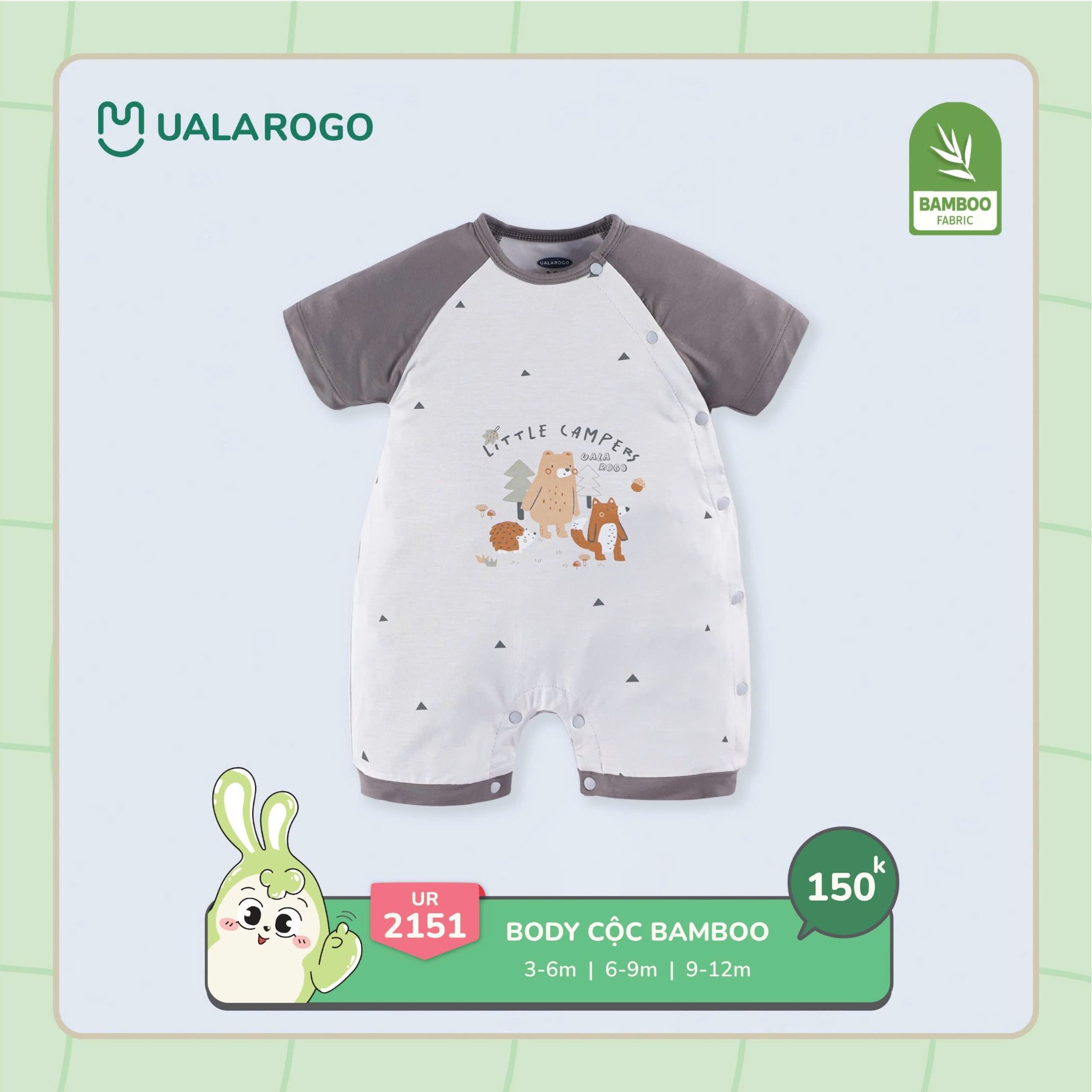 Body Cộc Bamboo Cho Bé UR 2151