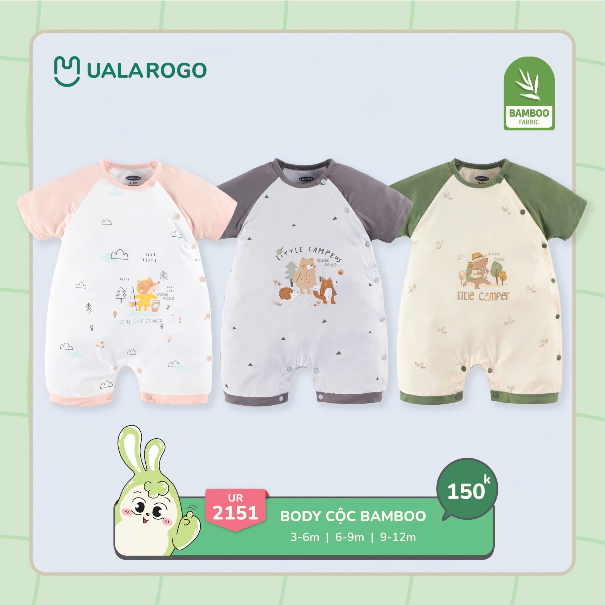 Body Cộc Bamboo Cho Bé UR 2151