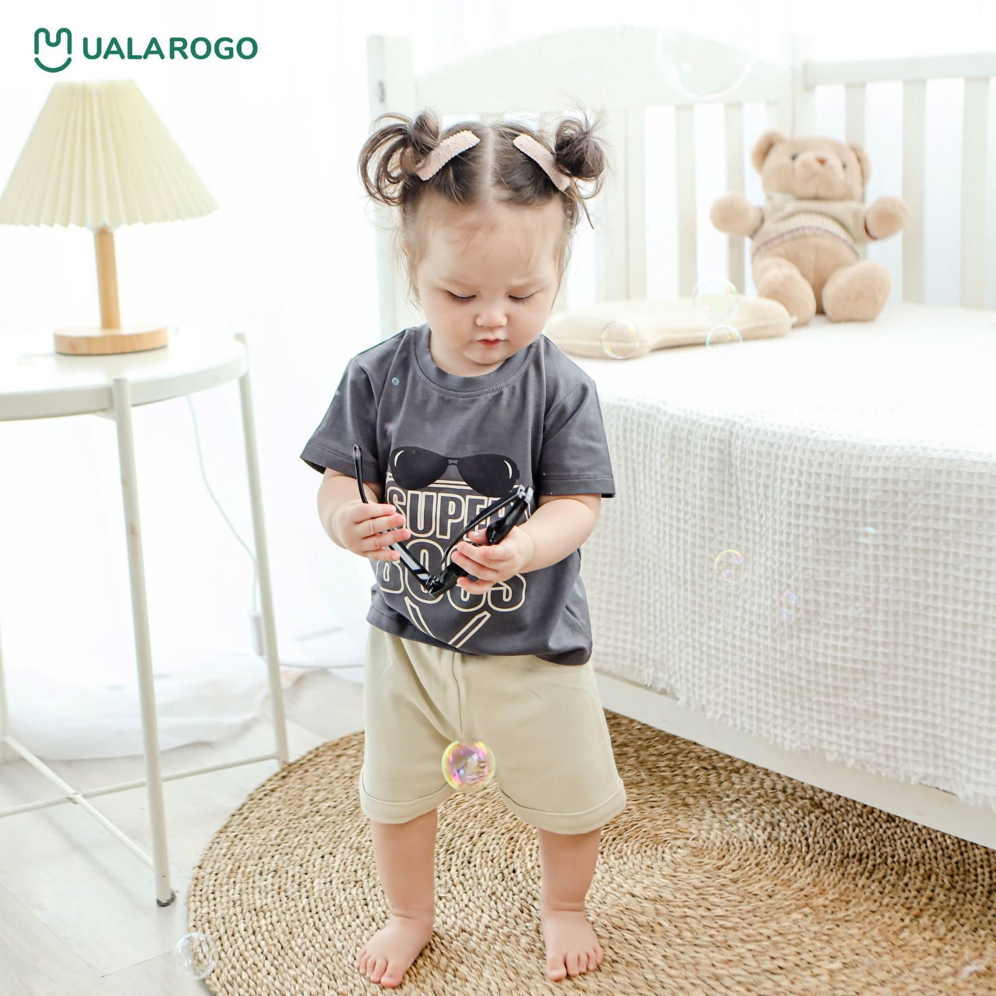 Bộ Cộc Tay Cotton Cho Bé UR 3666