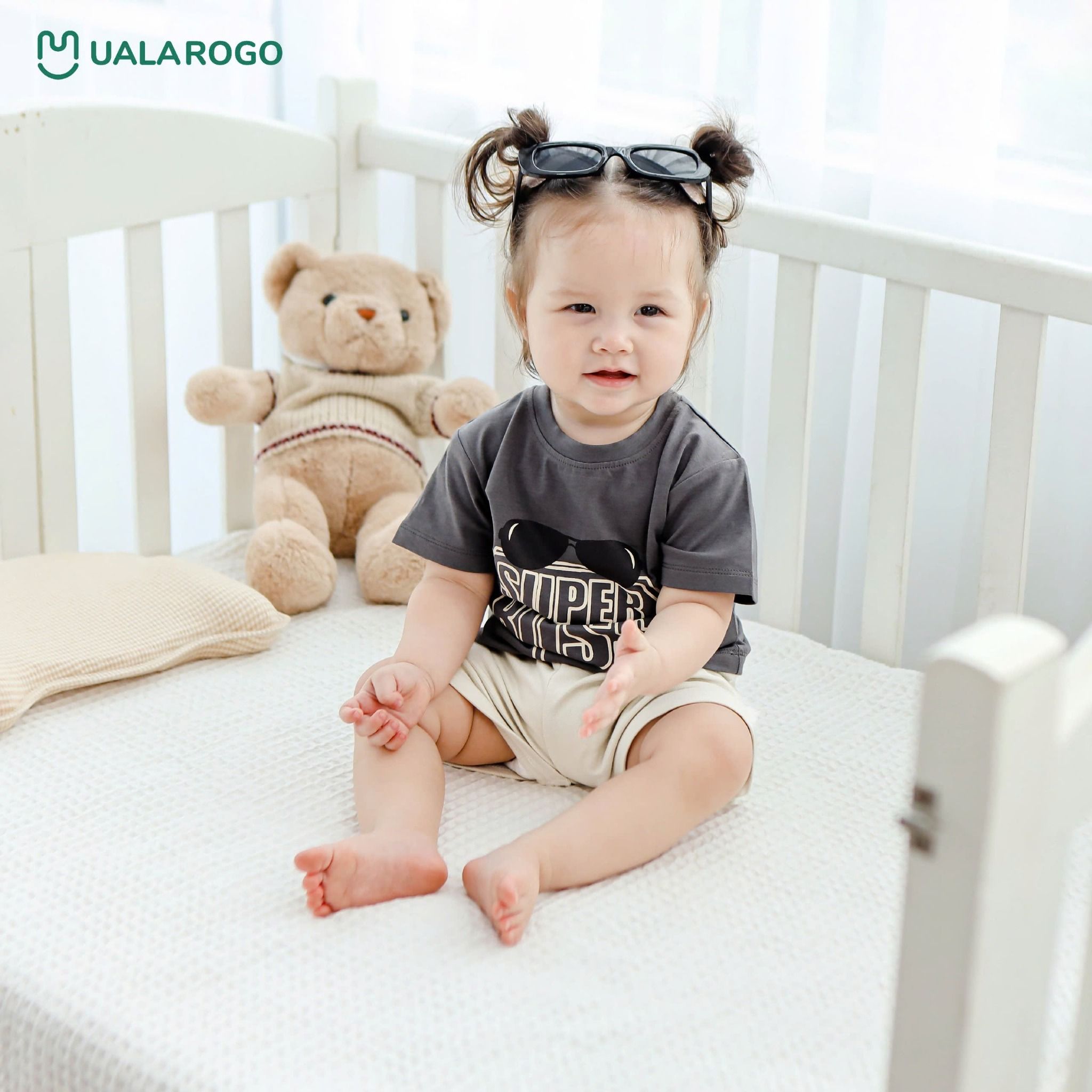 Bộ Cộc Tay Cotton Cho Bé UR 3666