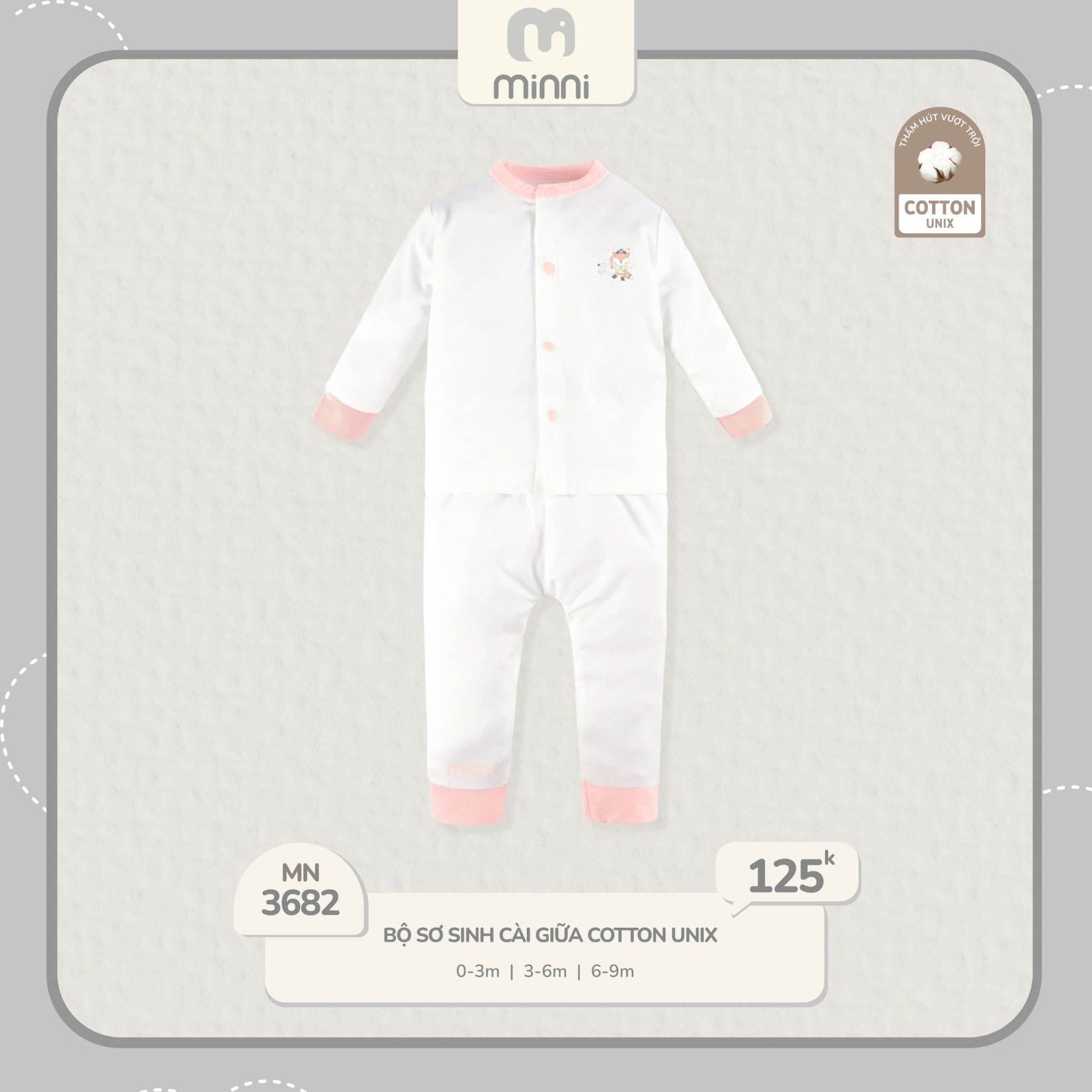 Bộ Sơ Sinh Cài Chéo UR 3682