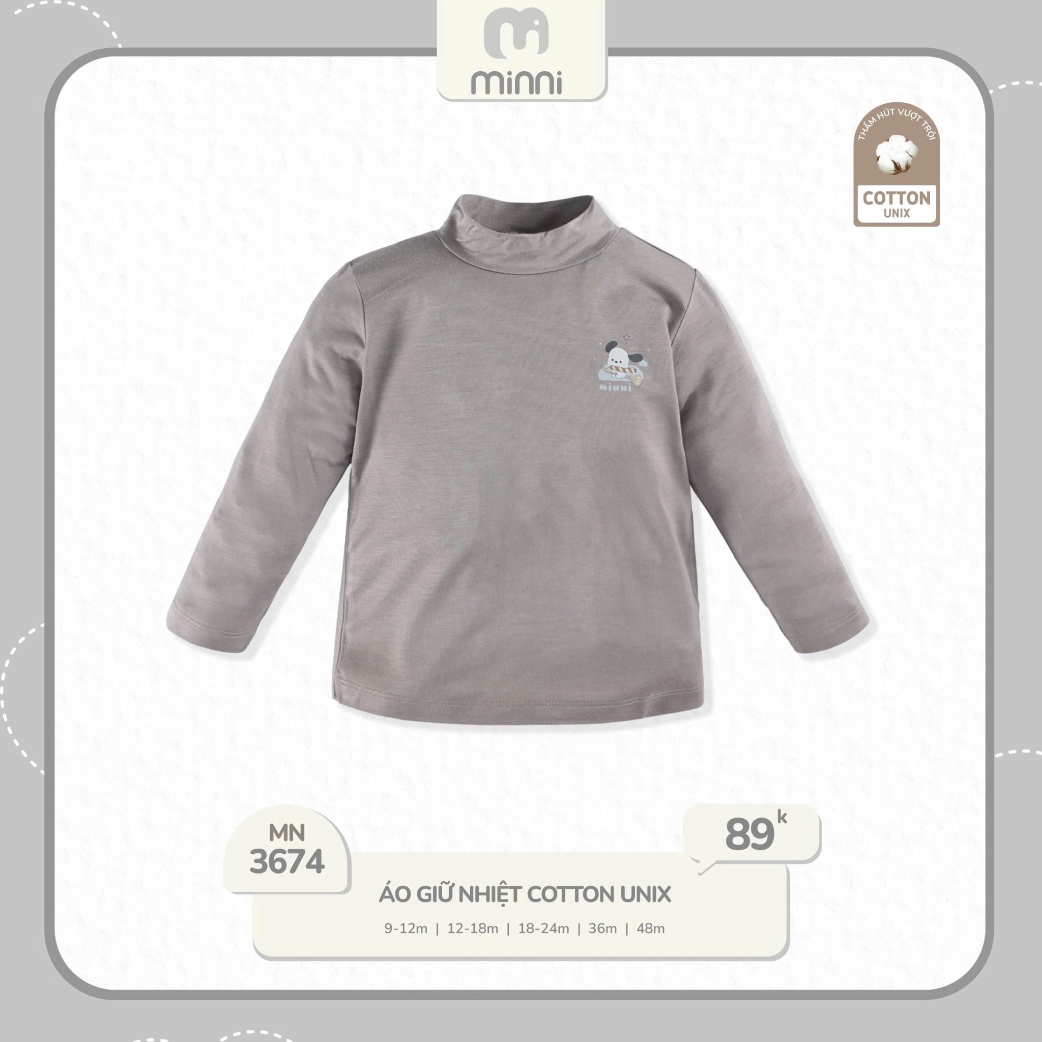 Áo Giữ Nhiệt Cotton Cho Bé UR 3674