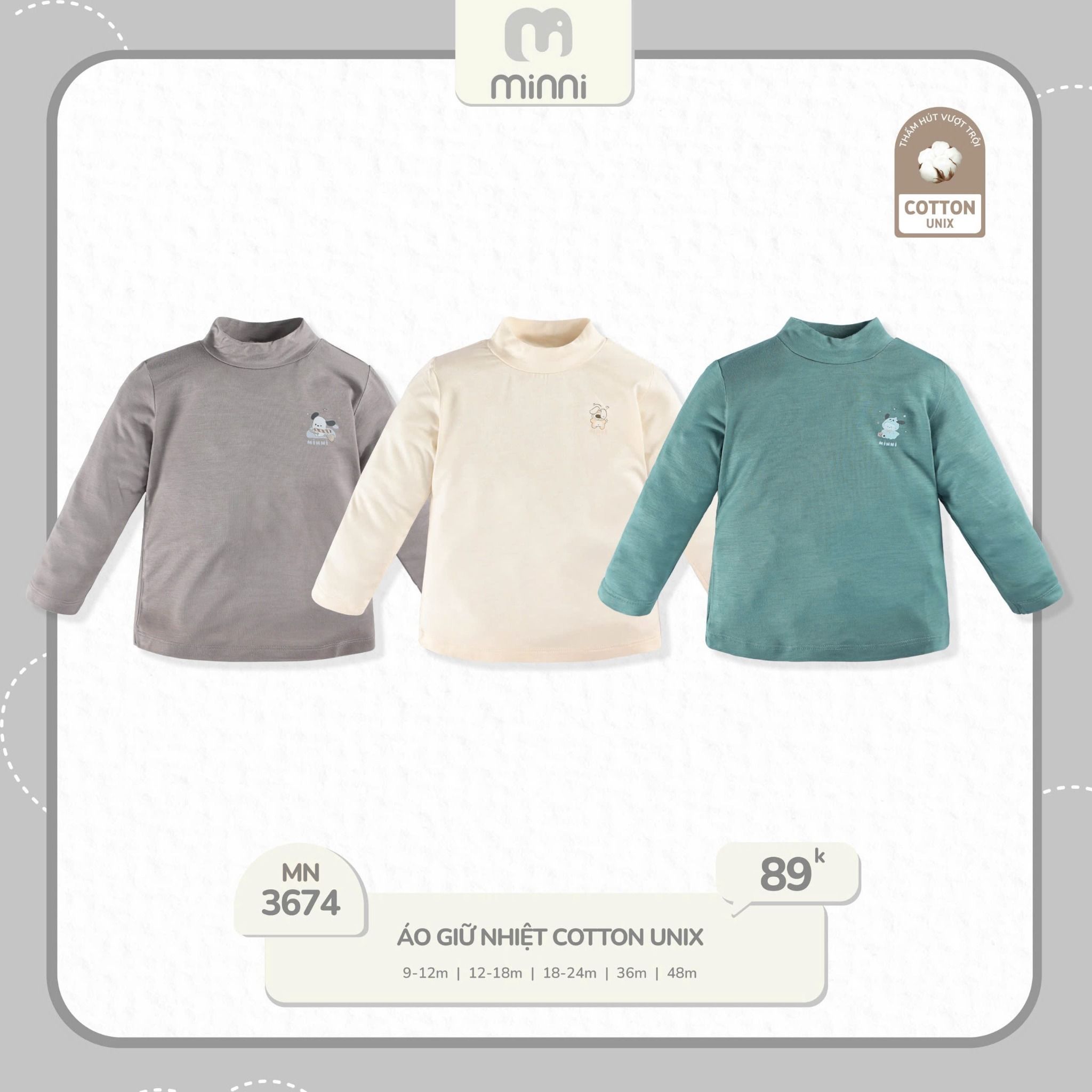 Áo Giữ Nhiệt Cotton Cho Bé UR 3674
