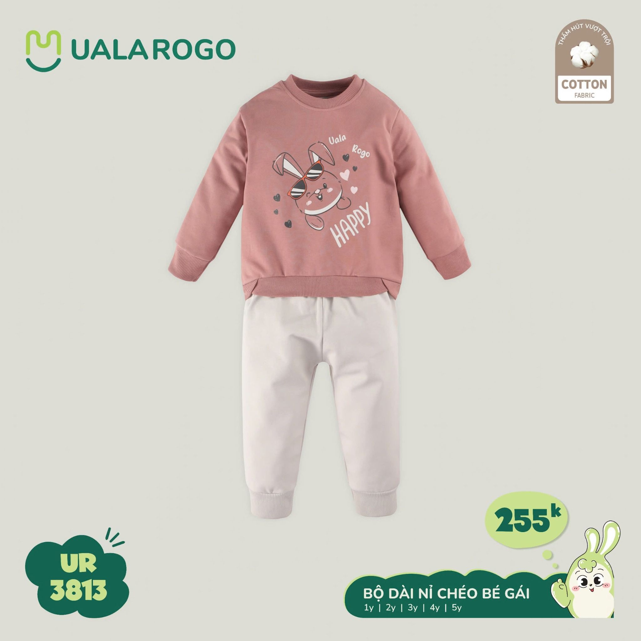 Bộ Quần Áo Nỉ Dài Tay Cho Bé UR 3813