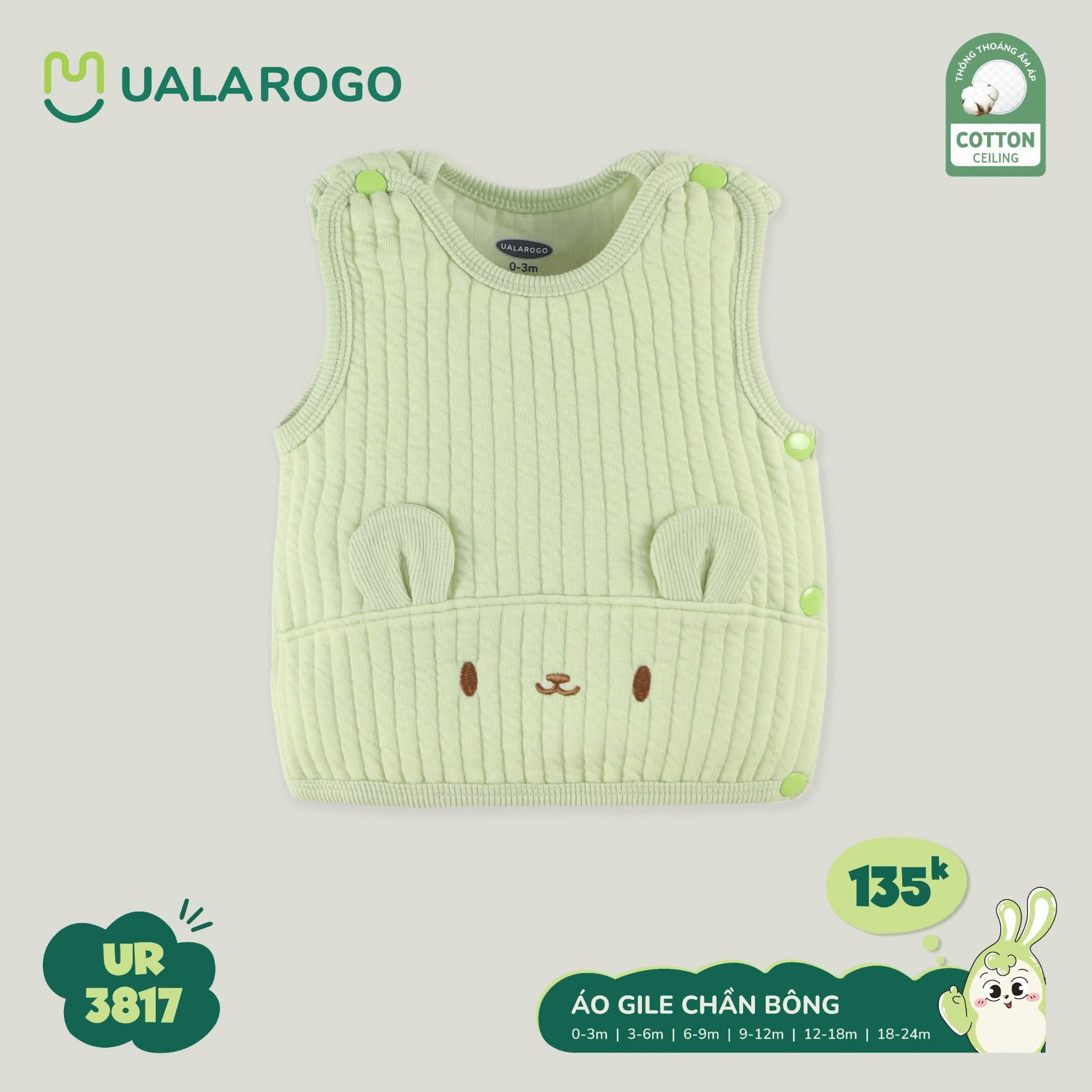 Áo Gile Trần Bông Cho Bé UR 3817