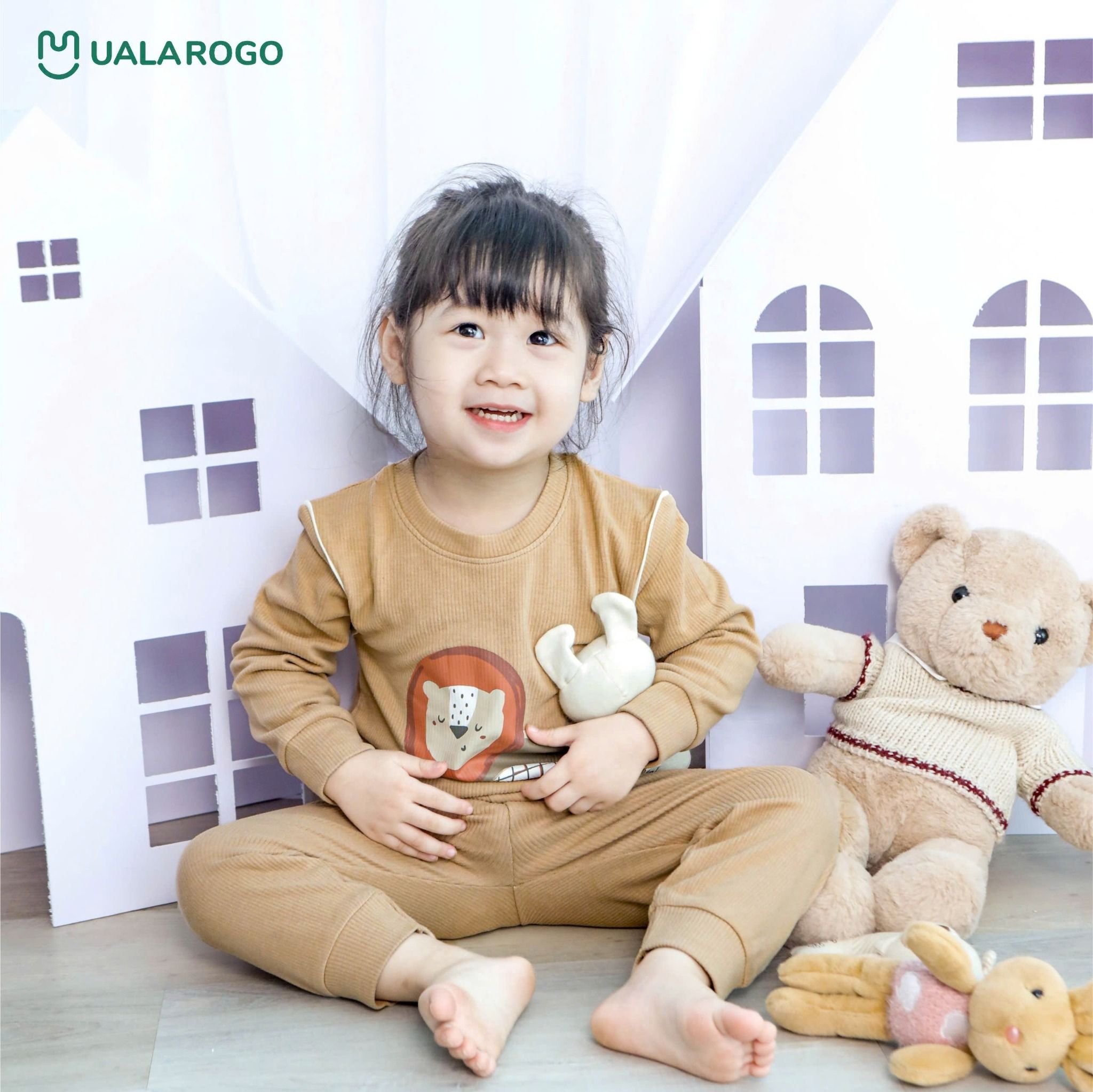 Bộ Dài Tay Nỉ Tăm Cho Bé UR 3810