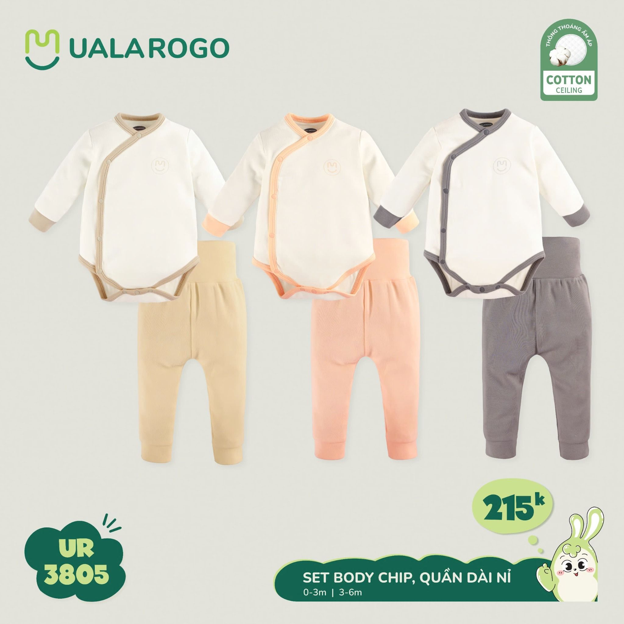 Set Body Chip Quần Dài Nỉ UR 3805