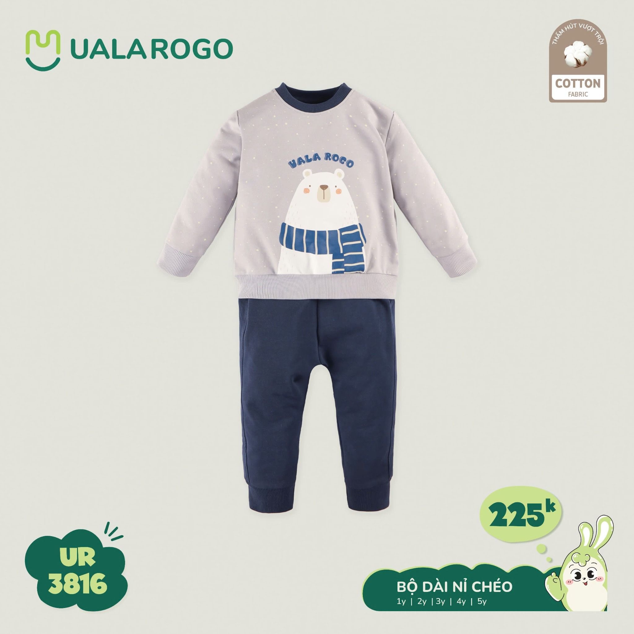 Bộ Dài Tay Nỉ Chéo UR 3816