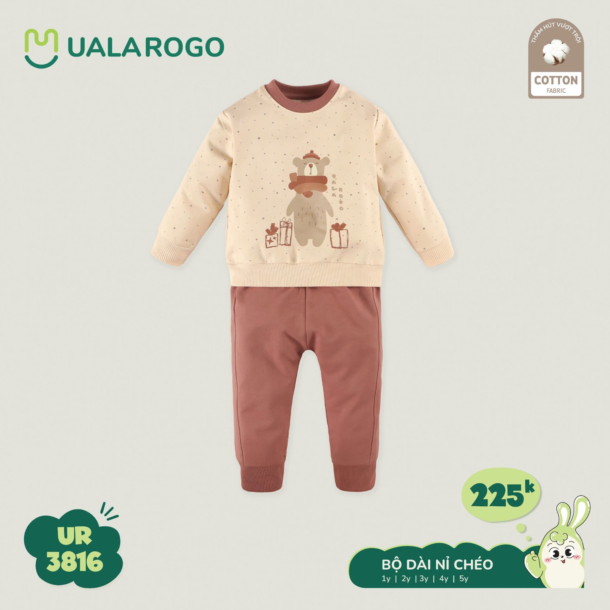 Bộ Dài Tay Nỉ Chéo UR 3816
