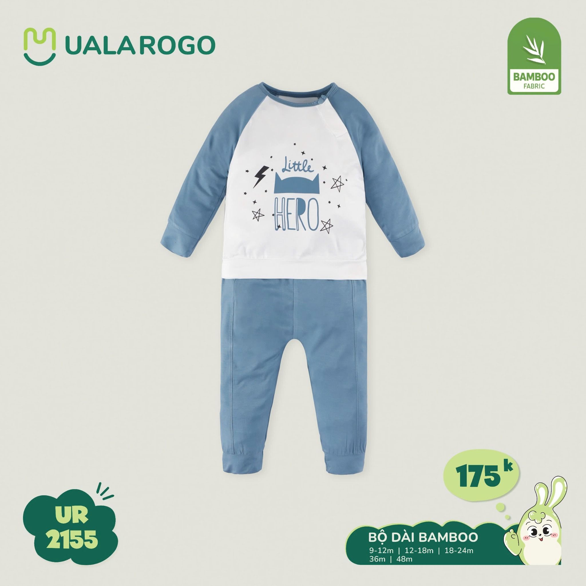 Bộ Dài Tay Bamboo Cho Bé UR 2155