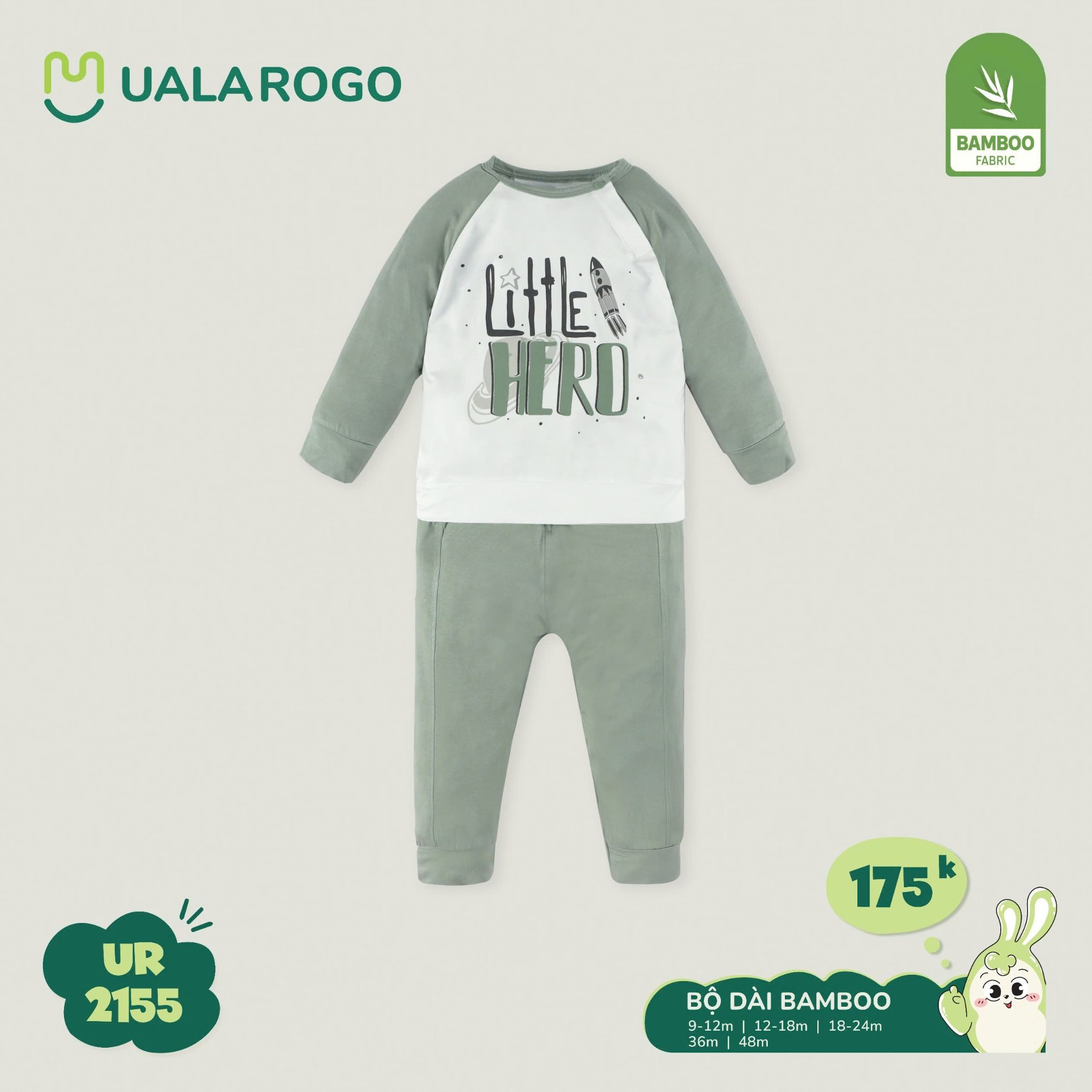 Bộ Dài Tay Bamboo Cho Bé UR 2155