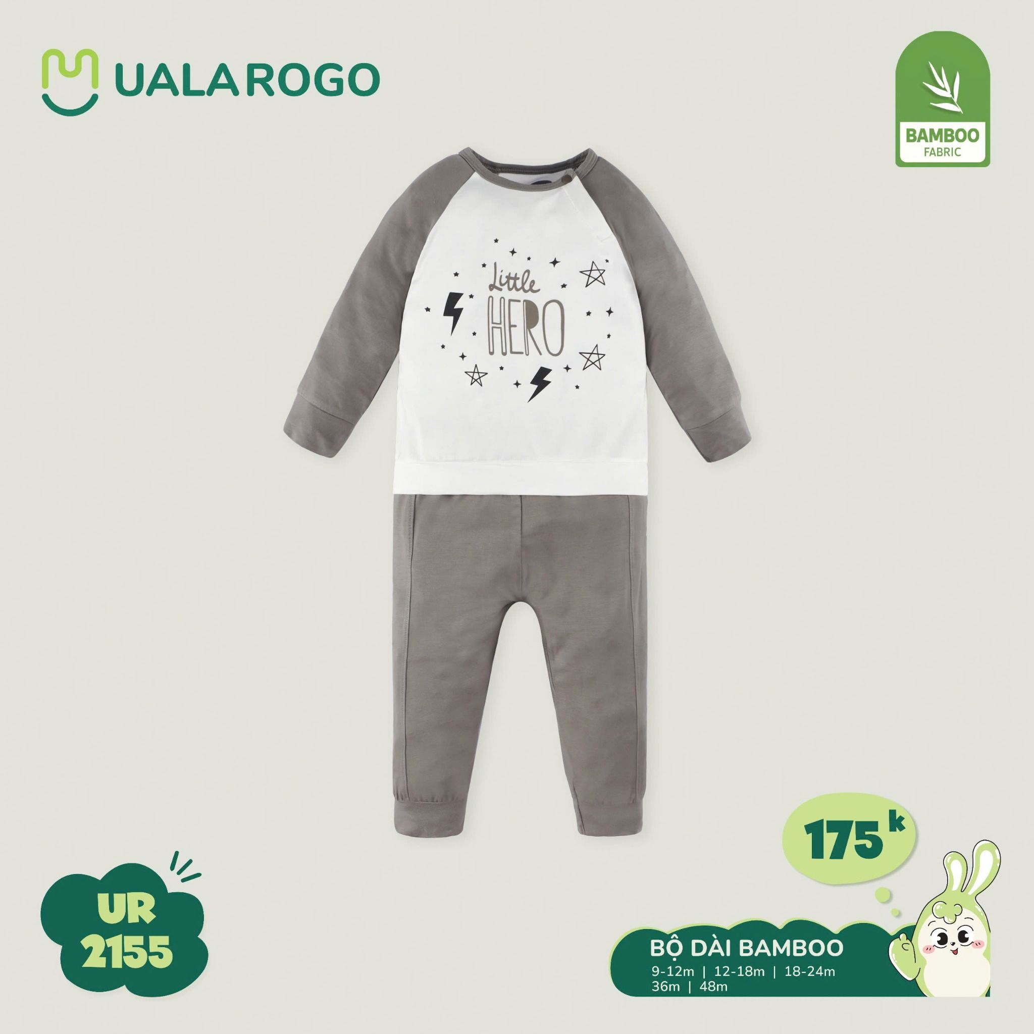 Bộ Dài Tay Bamboo Cho Bé UR 2155