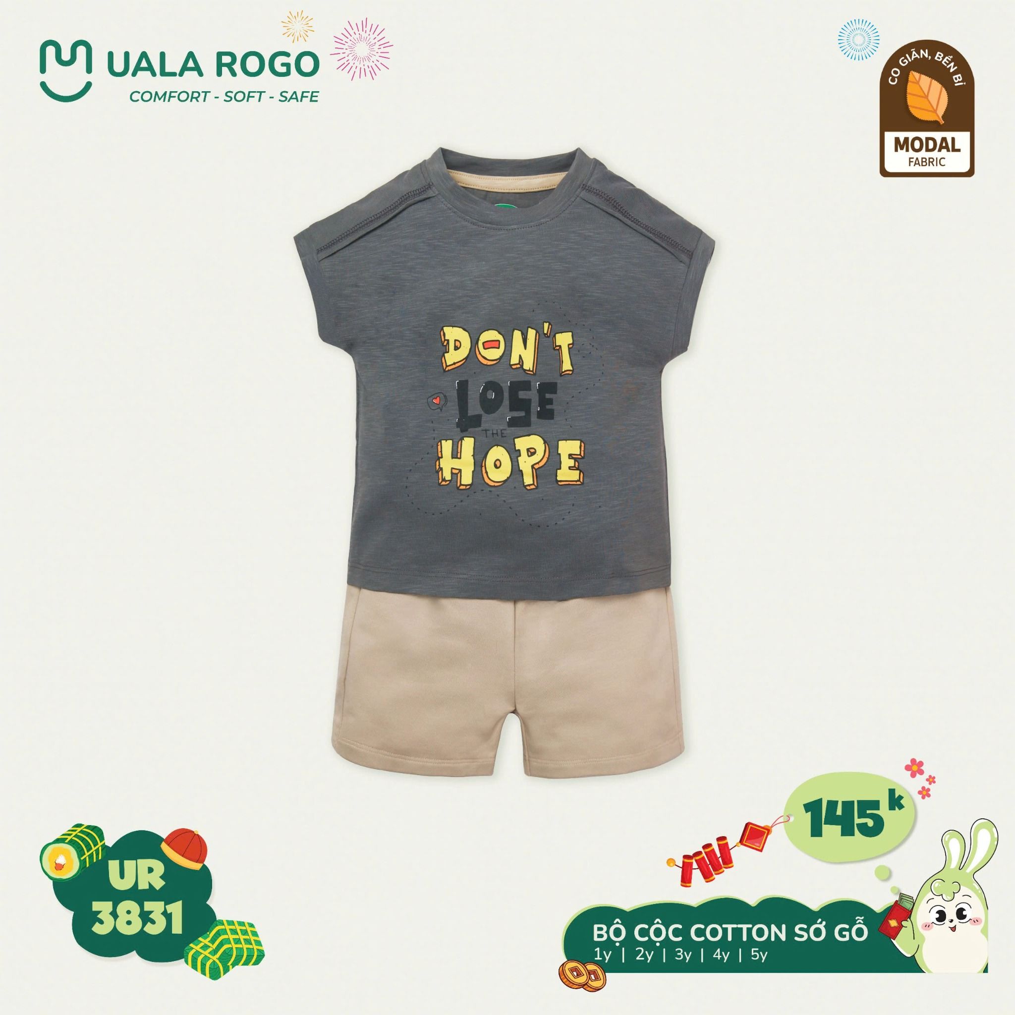 Bộ Cộc Tay Cotton cho Bé UR 3831