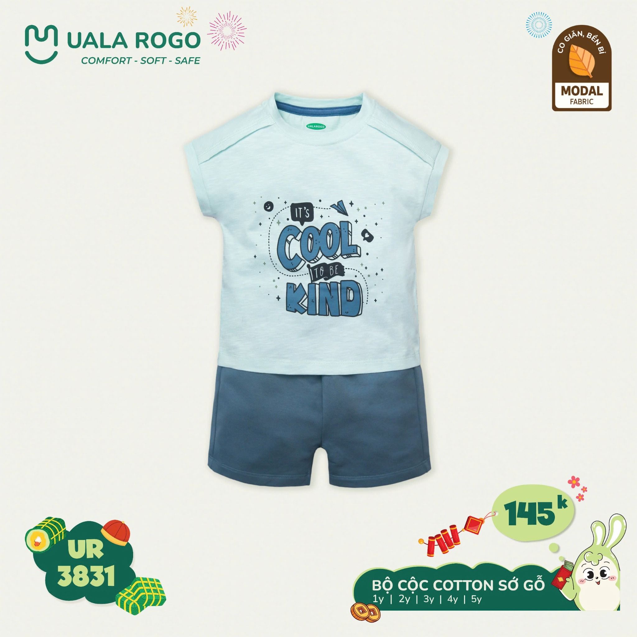 Bộ Cộc Tay Cotton cho Bé UR 3831
